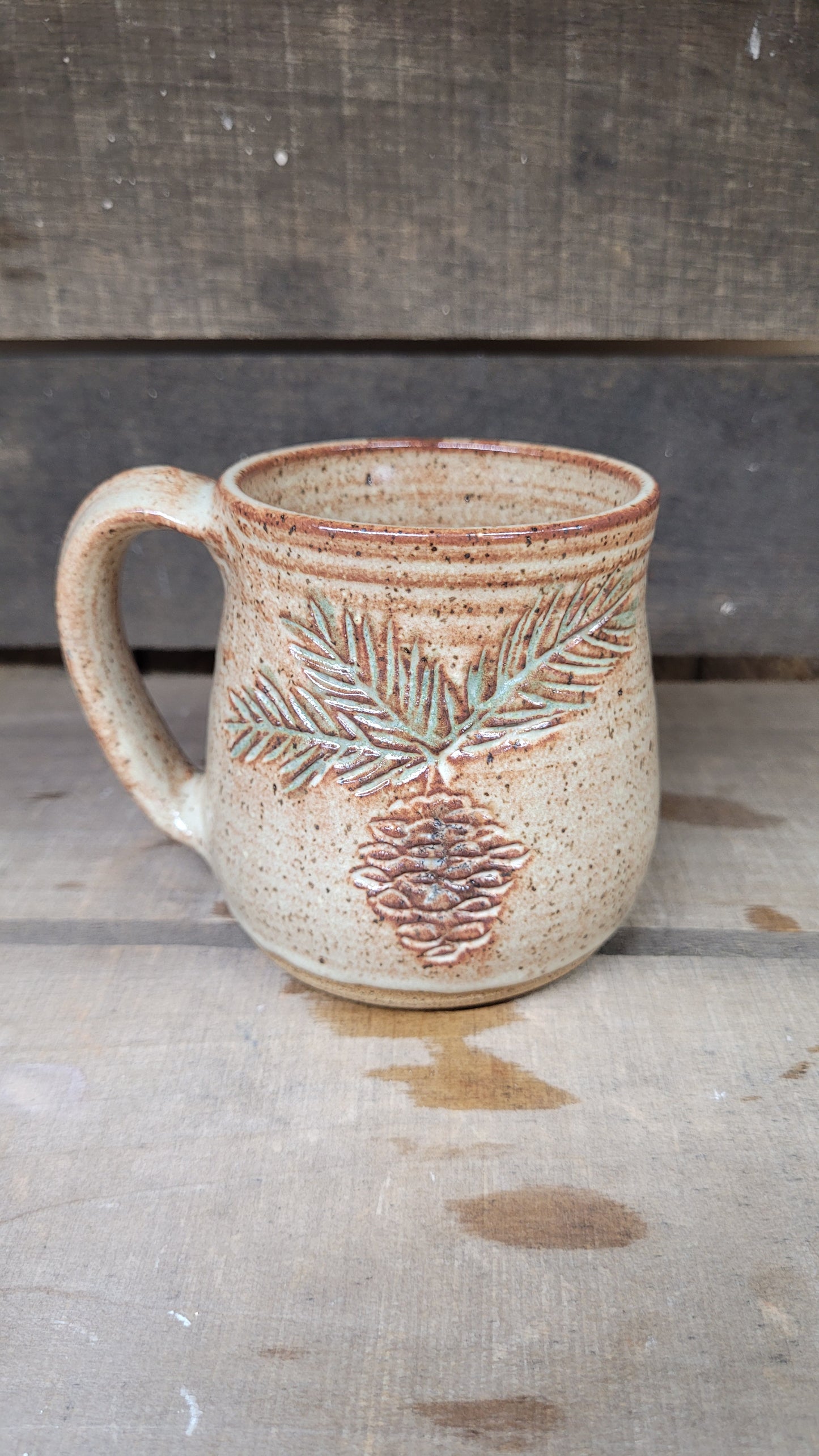 Mountain Thrown Pine Bough Mug 12oz