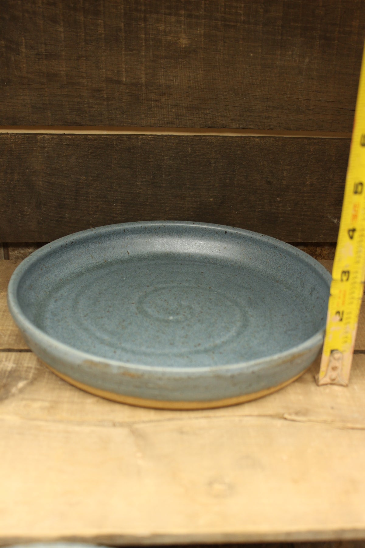 Wheelthrown Blue Swirl Plate