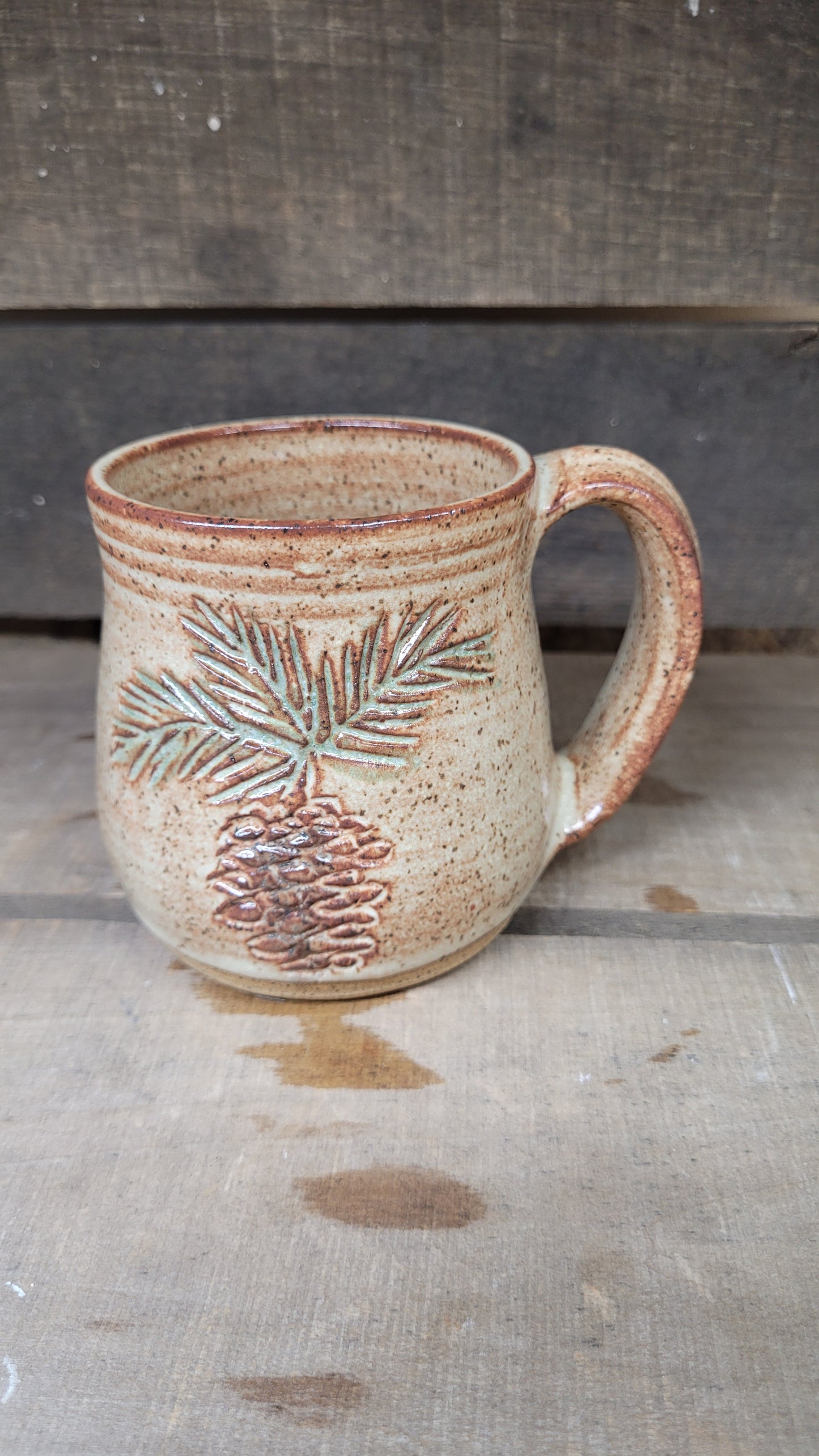 Mountain Thrown Pine Bough Mug 12oz