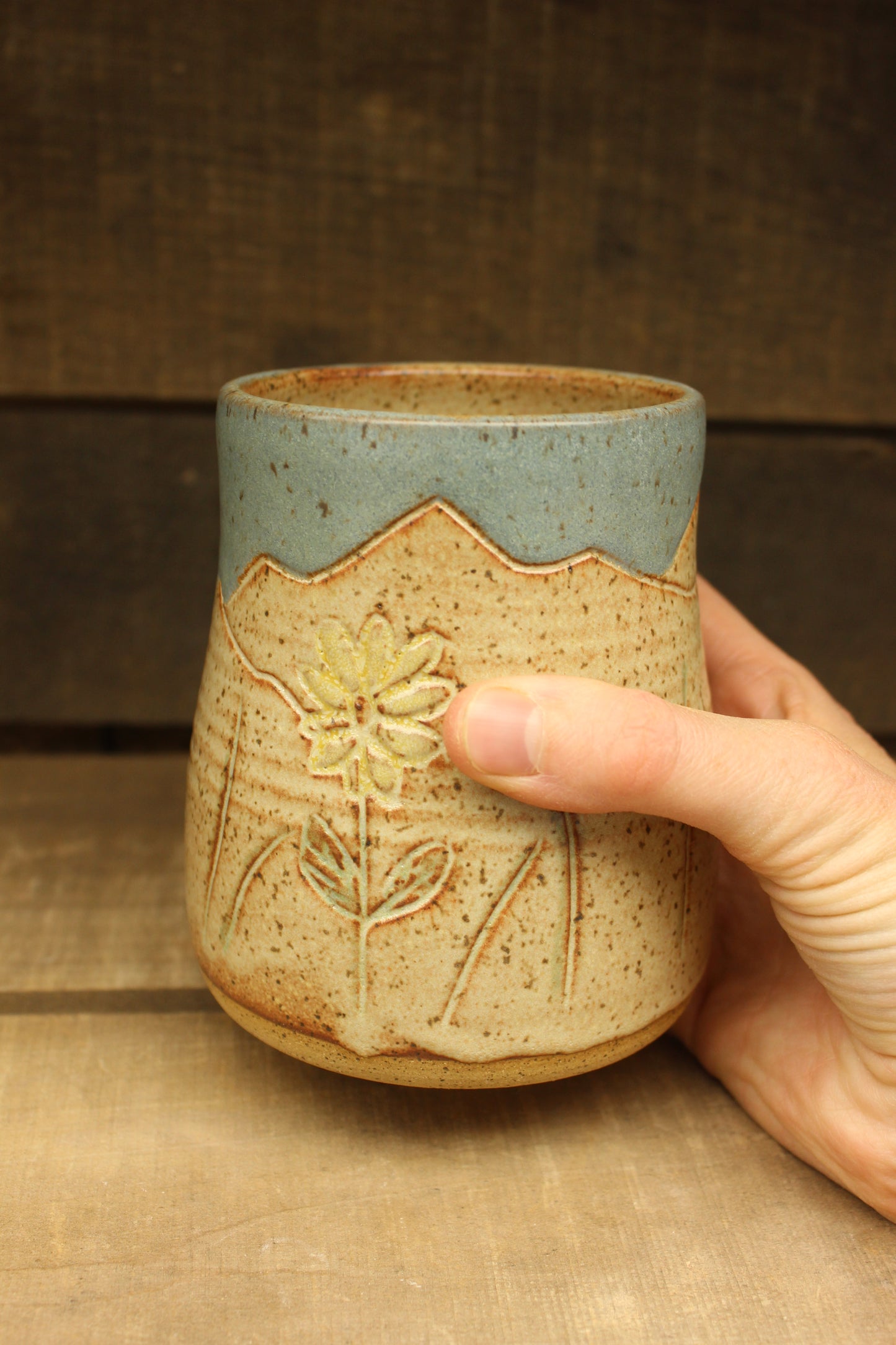 Sunflower Mountain Chai Sky Tumbler 17oz