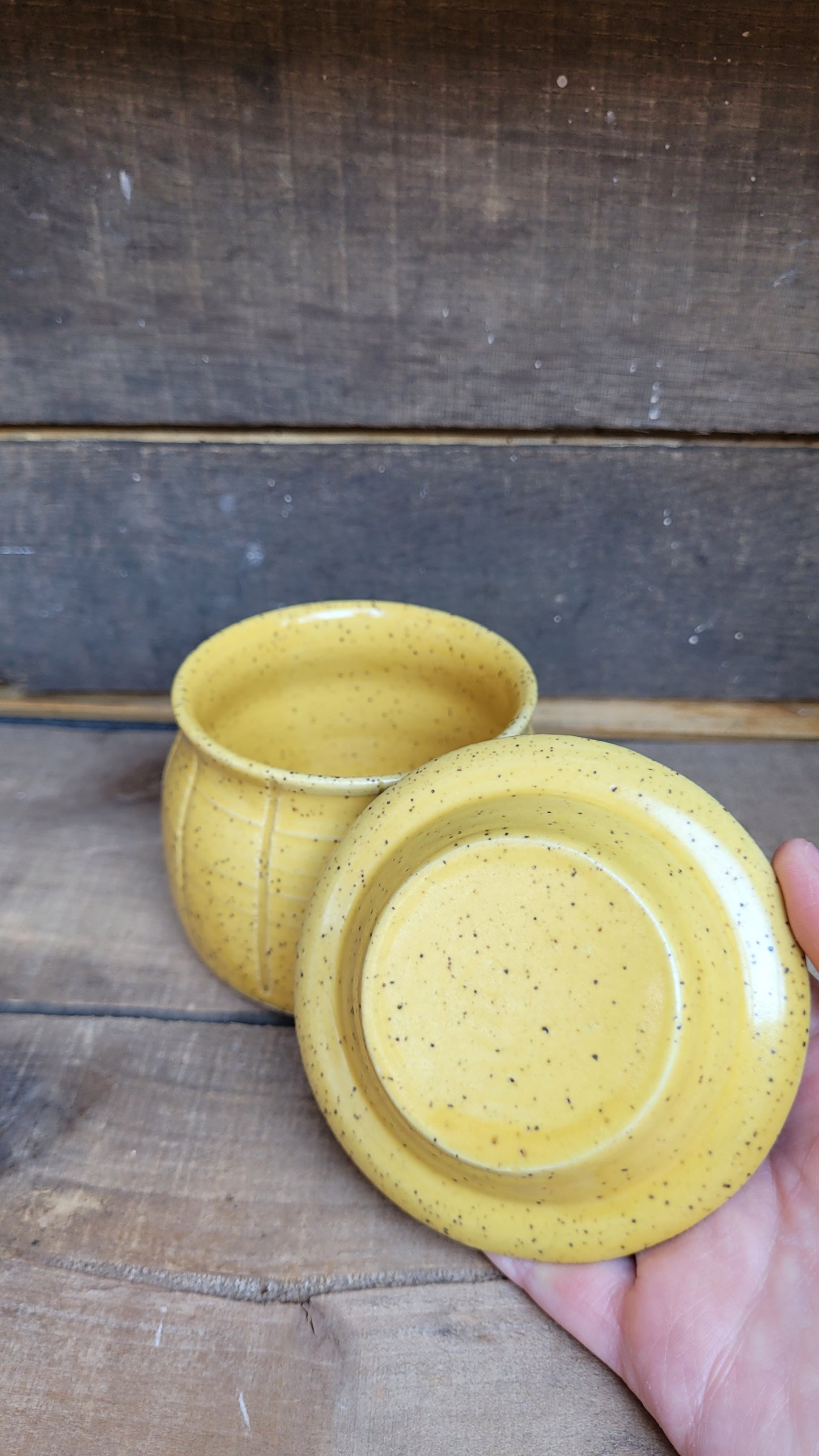 Yellow Speckled Pumpkin Jar 12oz