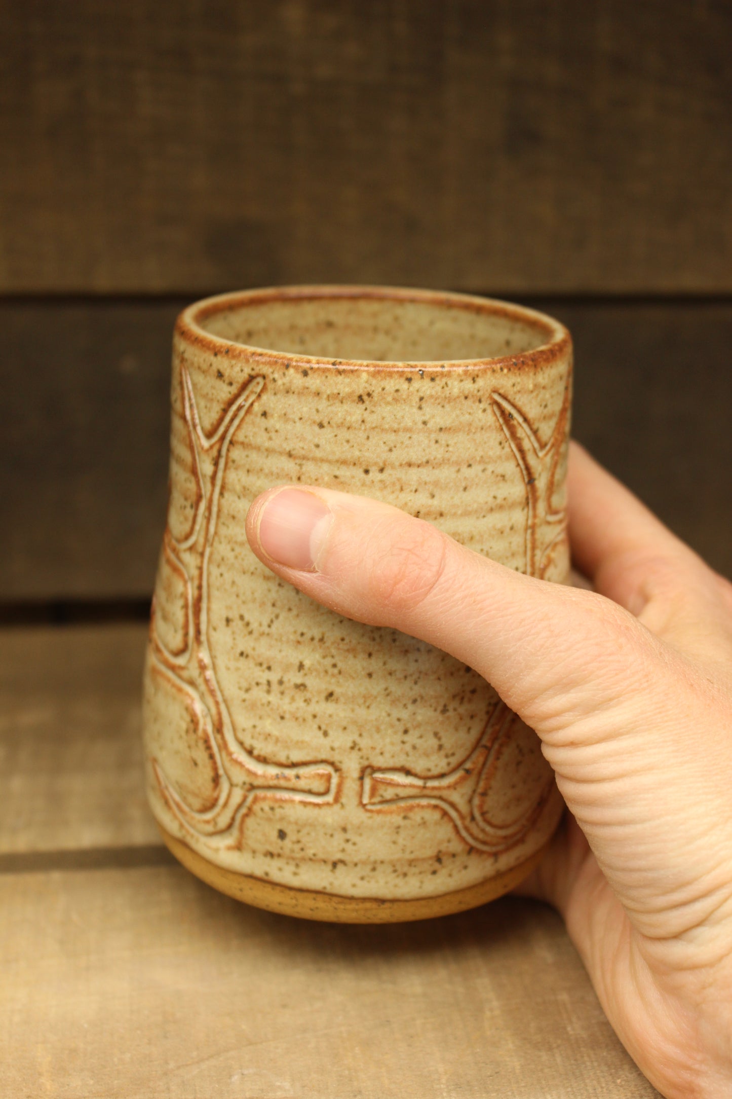 Chai Elk Antler Mountain Thrown Tumbler 14oz