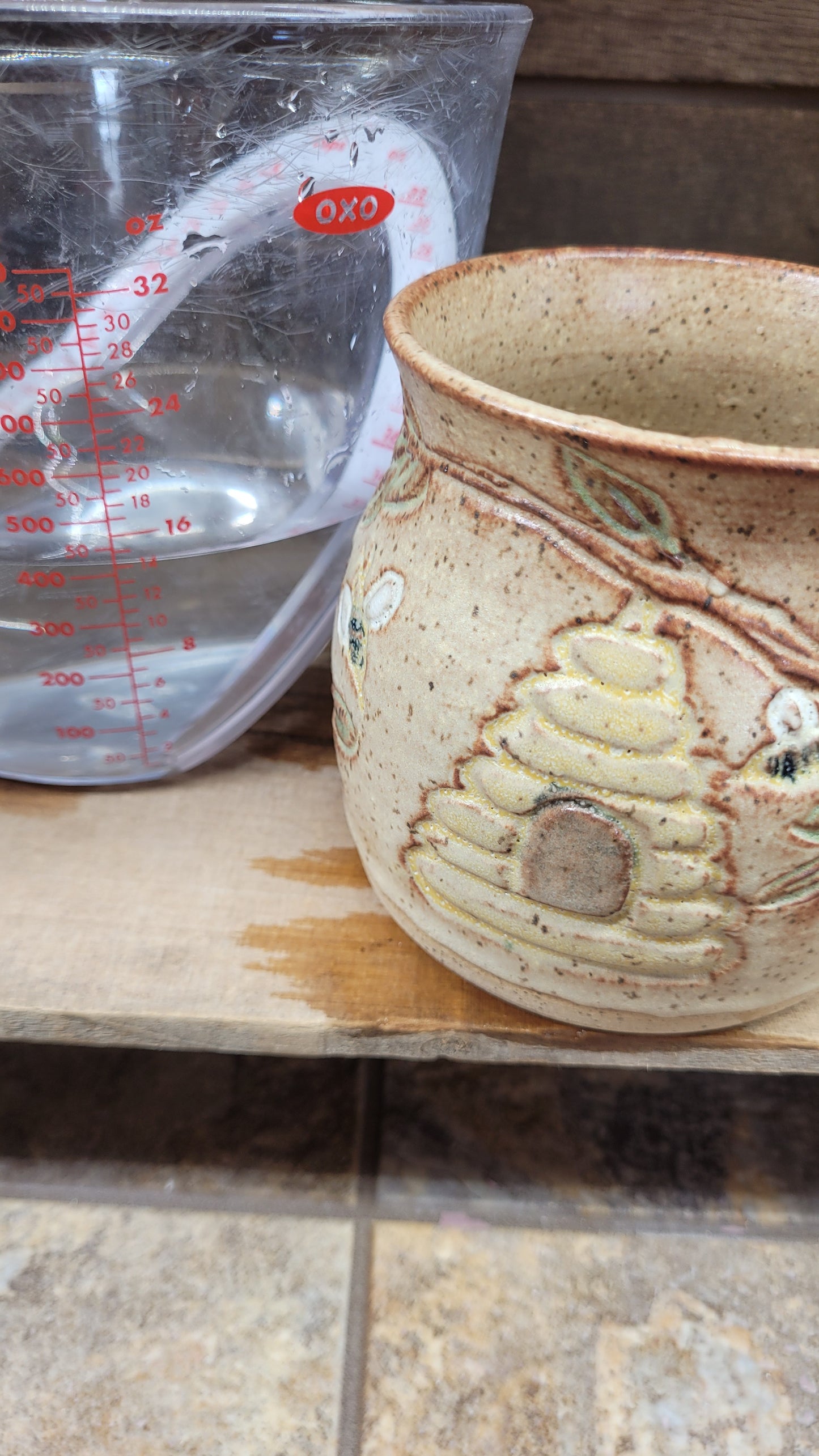 Hive in a Tree Honeypot with Handturned Honey Dipper *2nd Quality