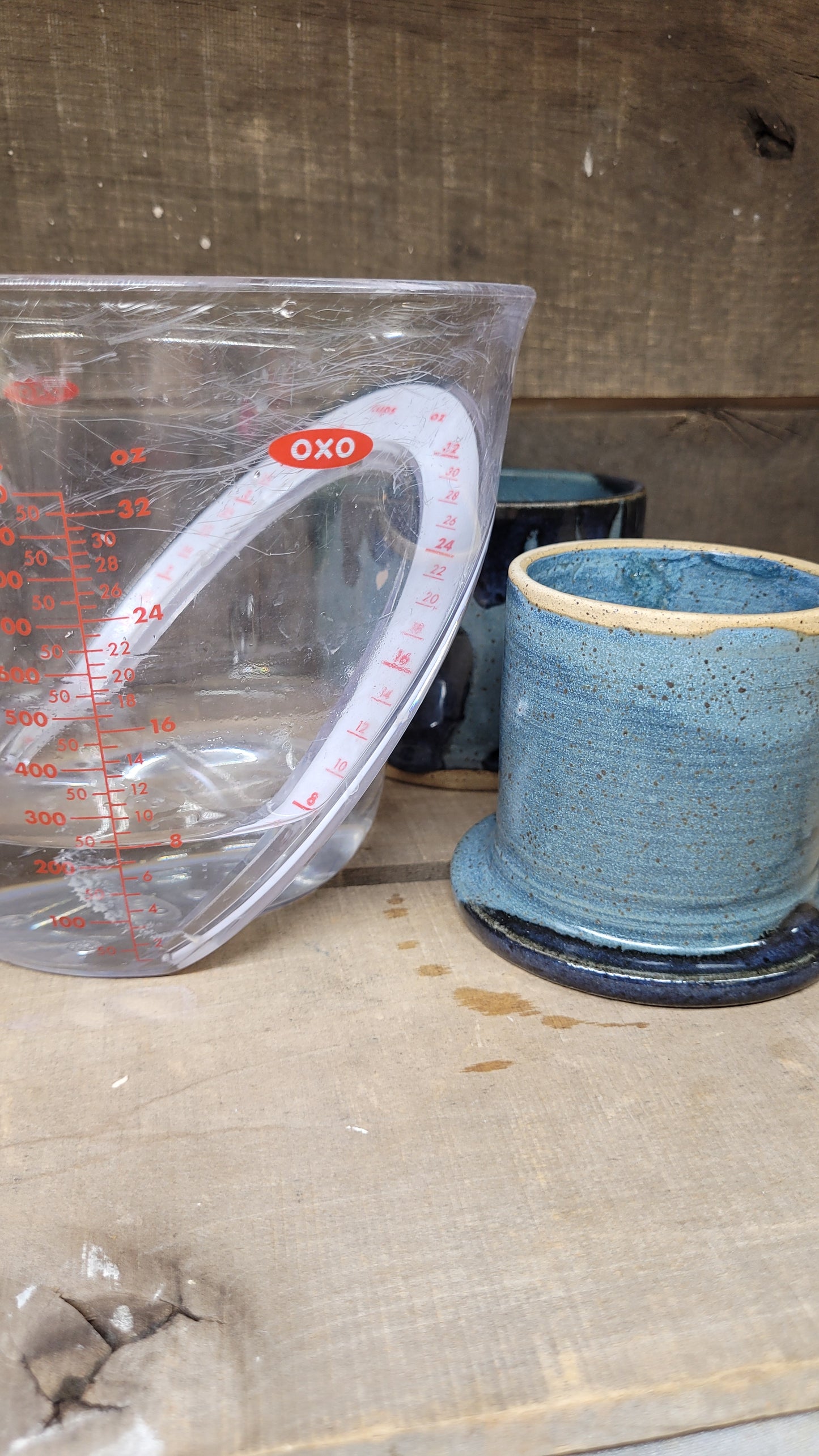 Blue Drip Butter bell - slight imperfections