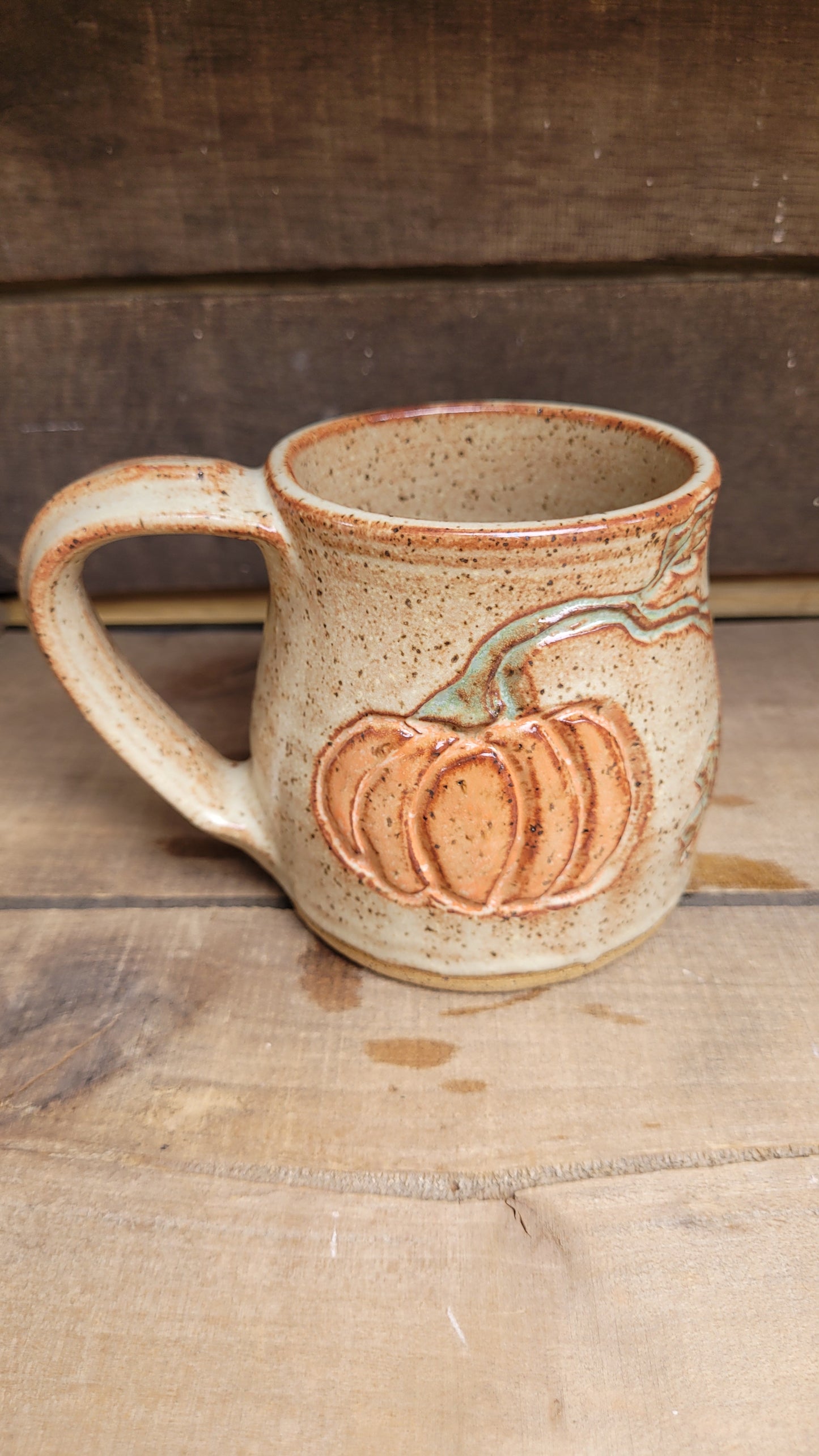 Mountain Thrown Pumpkin Vine Mug 13oz