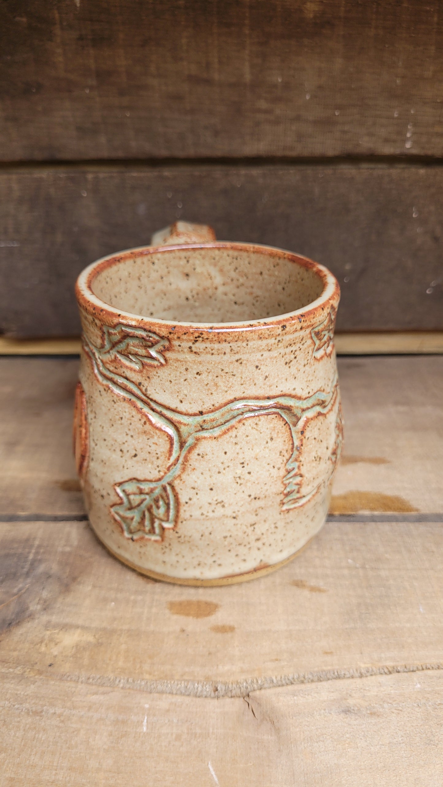 Mountain Thrown Pumpkin Vine Mug 13oz