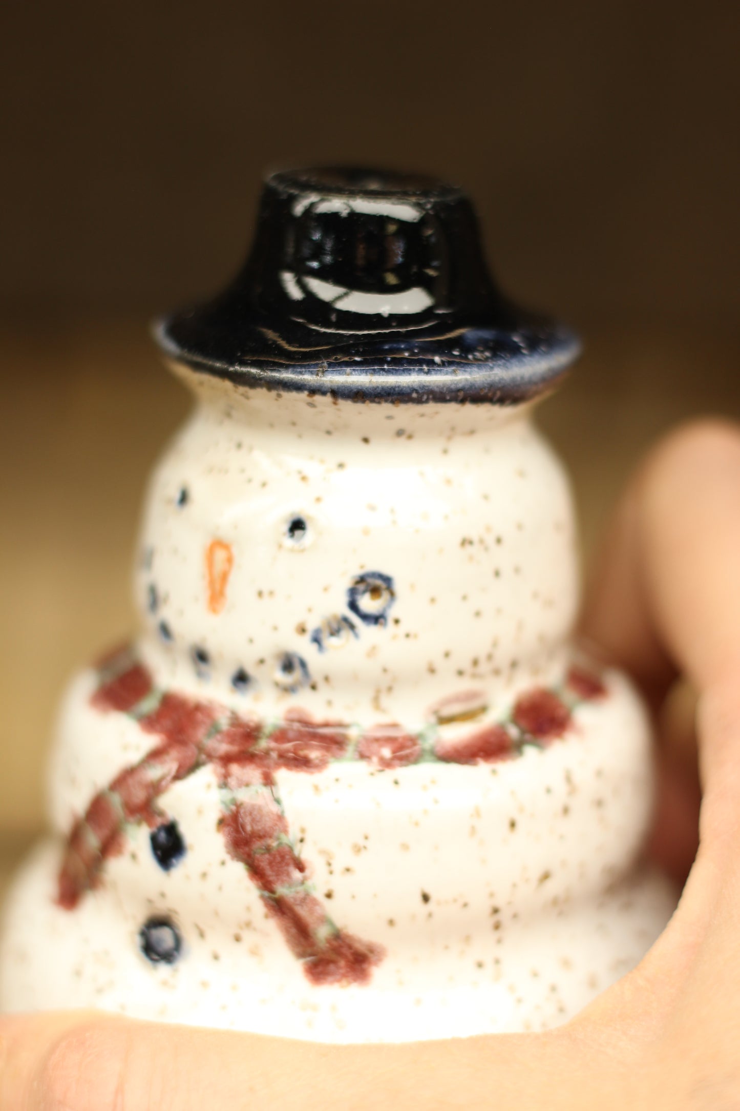 Wheelthrown Hollow Snowman