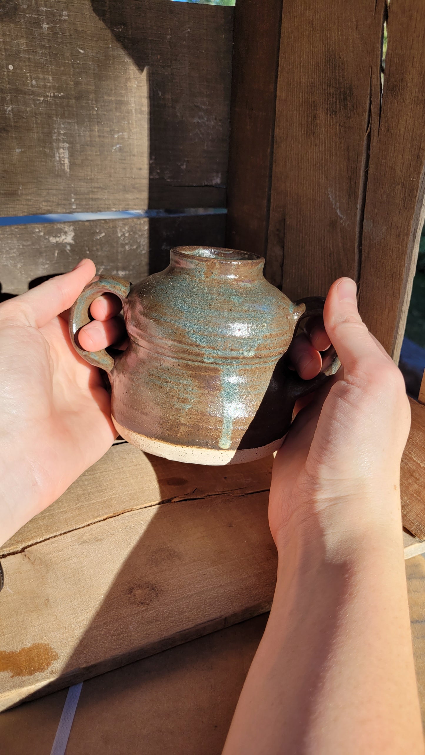 Rustic Green Vase
