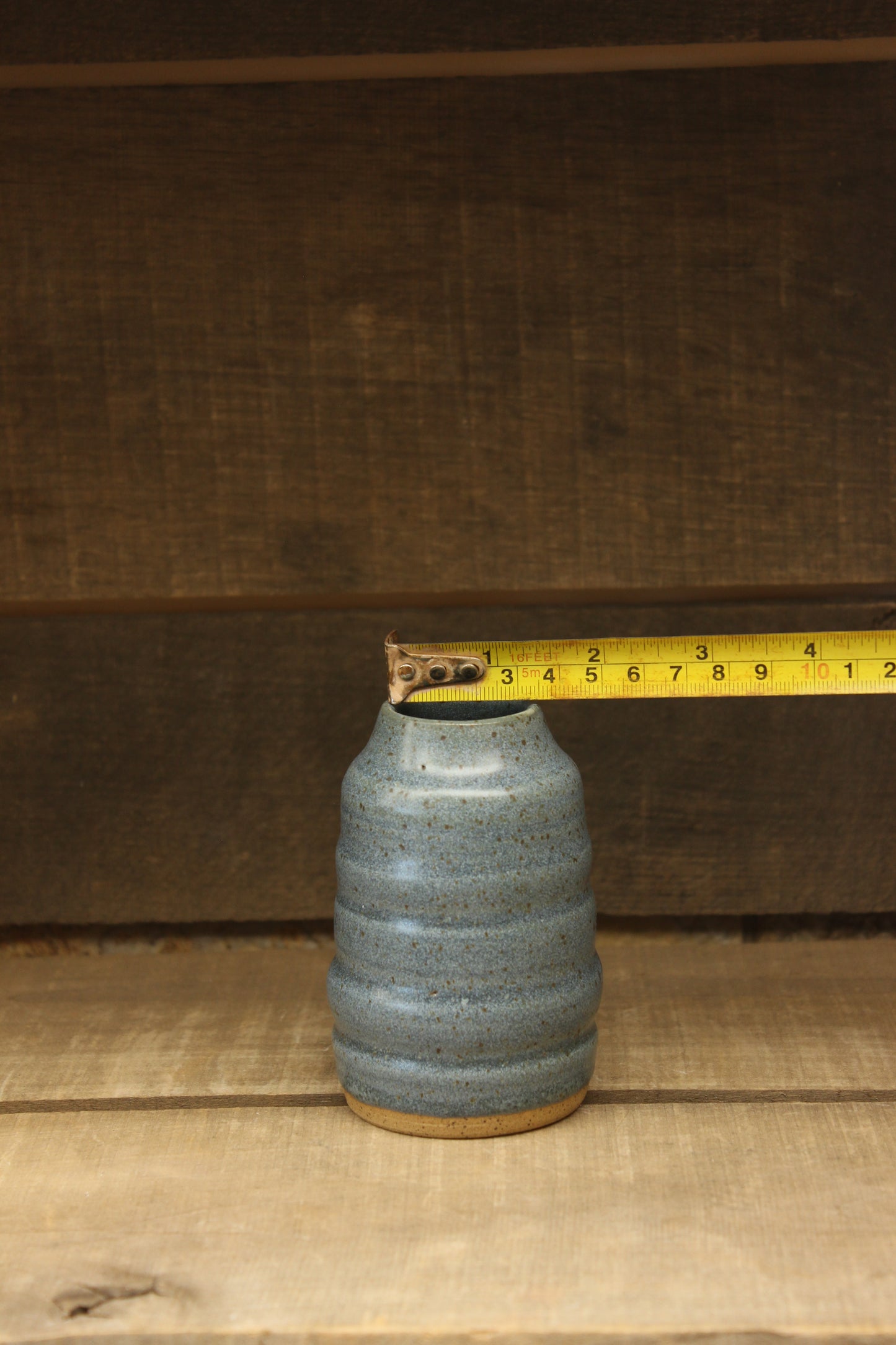 Small Speckled Blue Bubble Vase