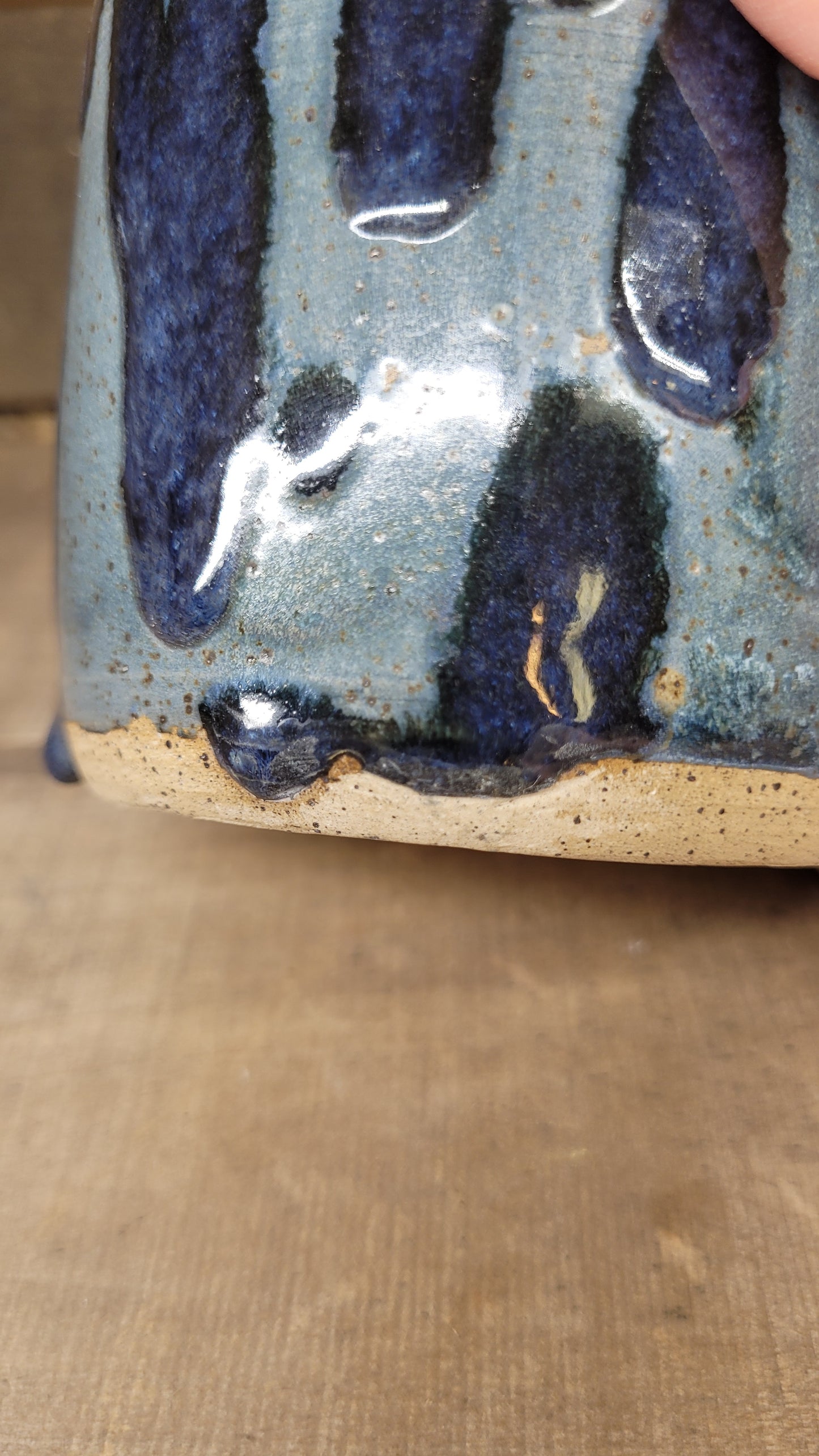 Blue Drip Butter bell - slight imperfections