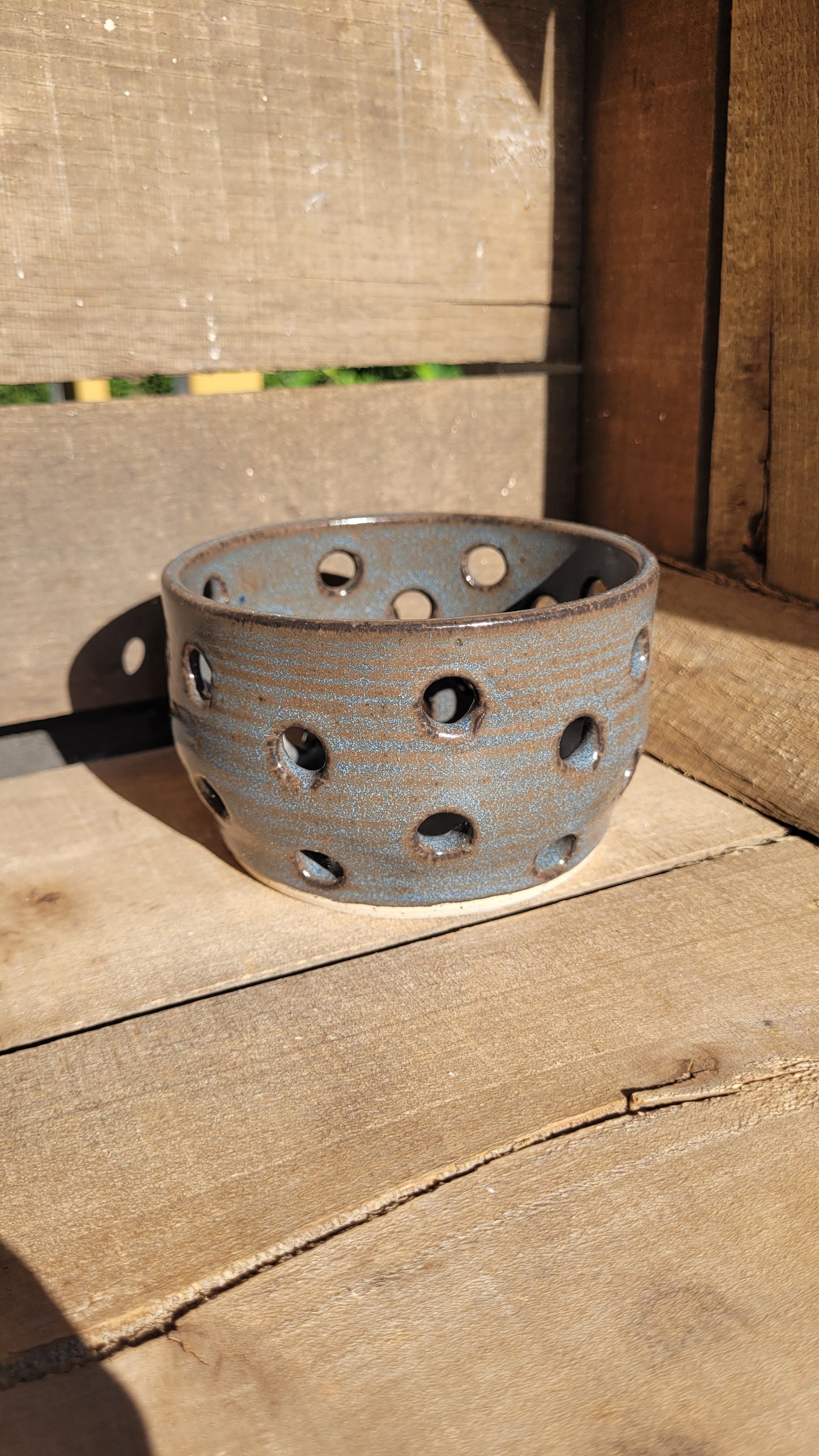 Rustic Blue Berry Bowl