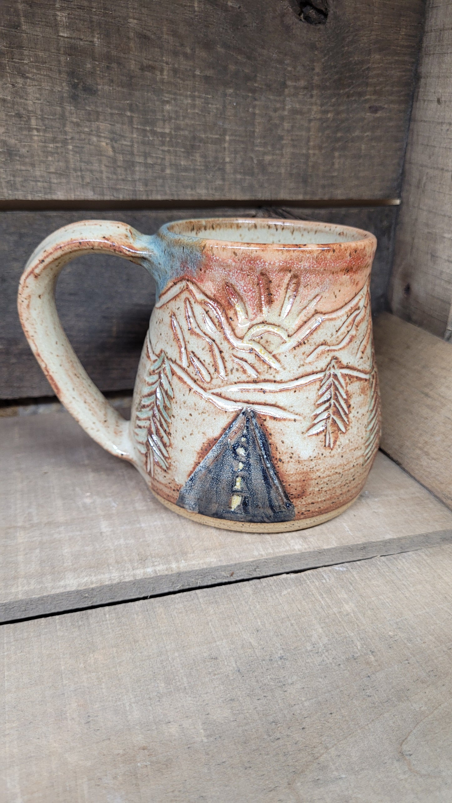 Road with Mountain Sunset - Chai 15oz