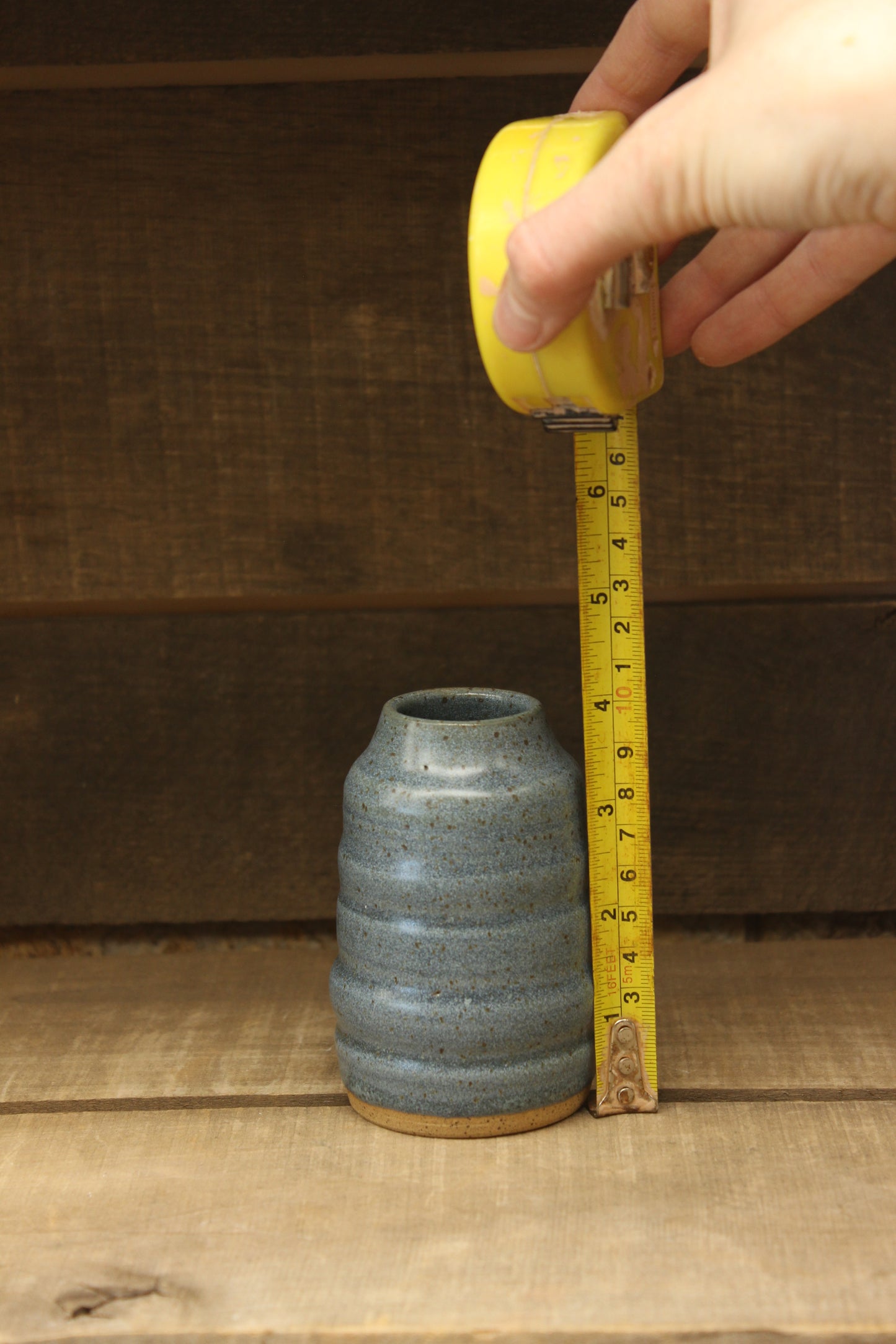 Small Speckled Blue Bubble Vase