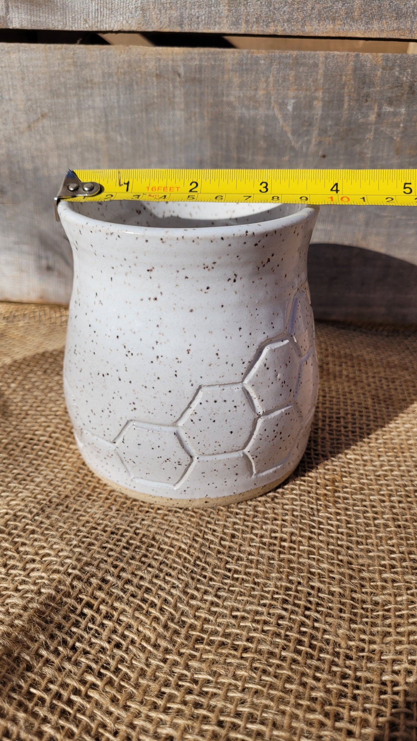 White Speckled Honeycomb Tumbler 20oz