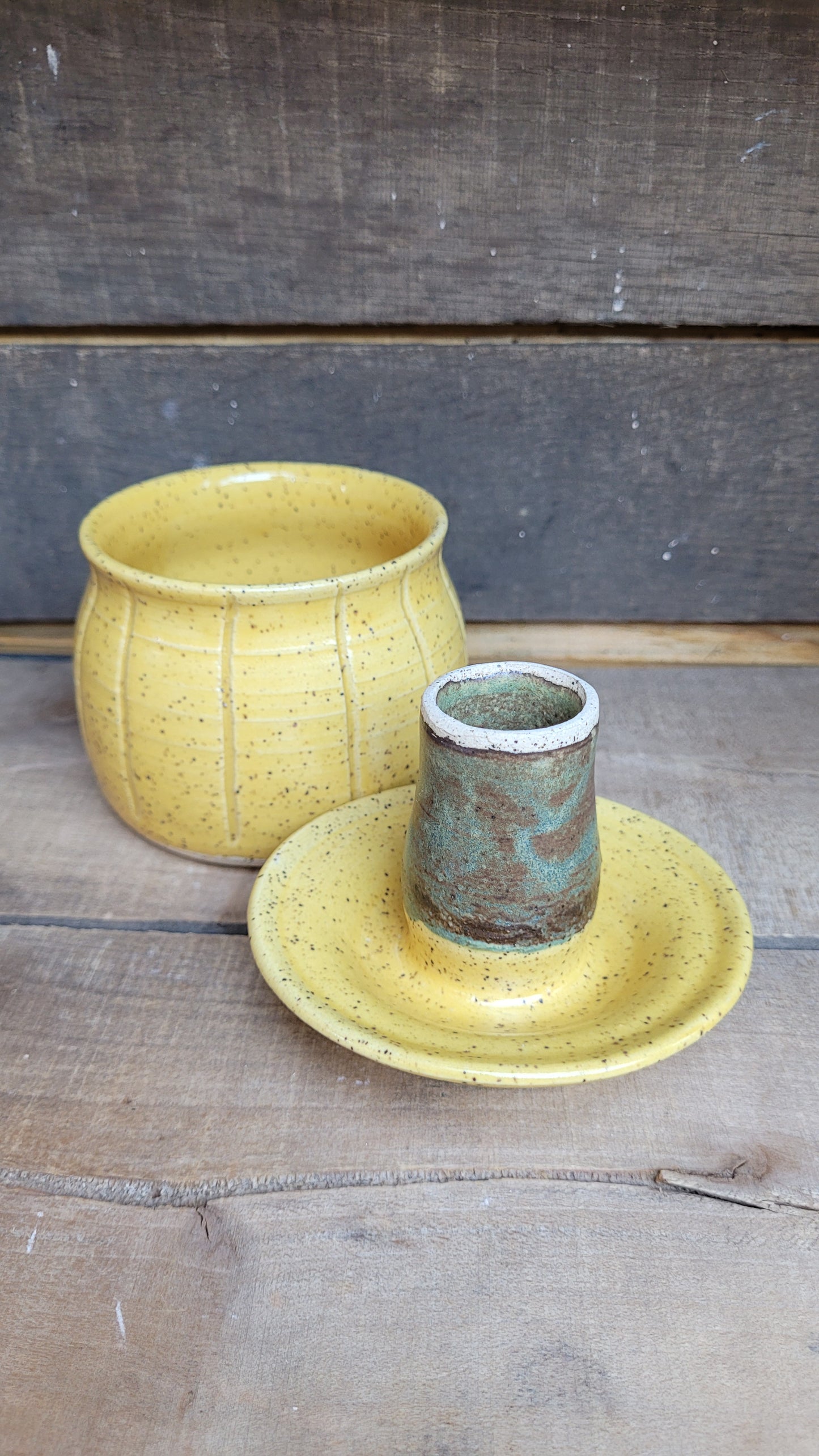 Yellow Speckled Pumpkin Jar 12oz