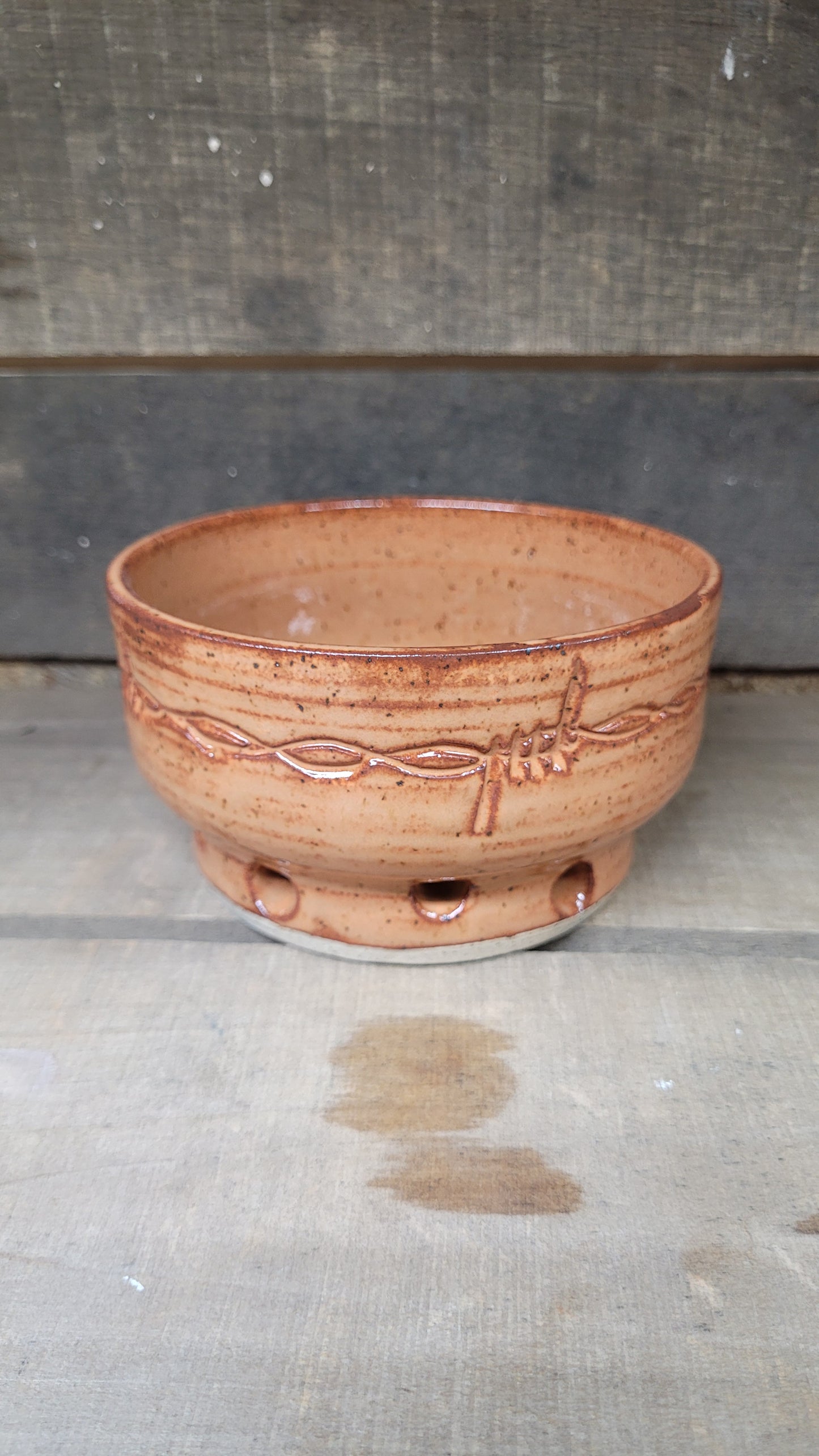Orange Barbed Wire Berry Bowl