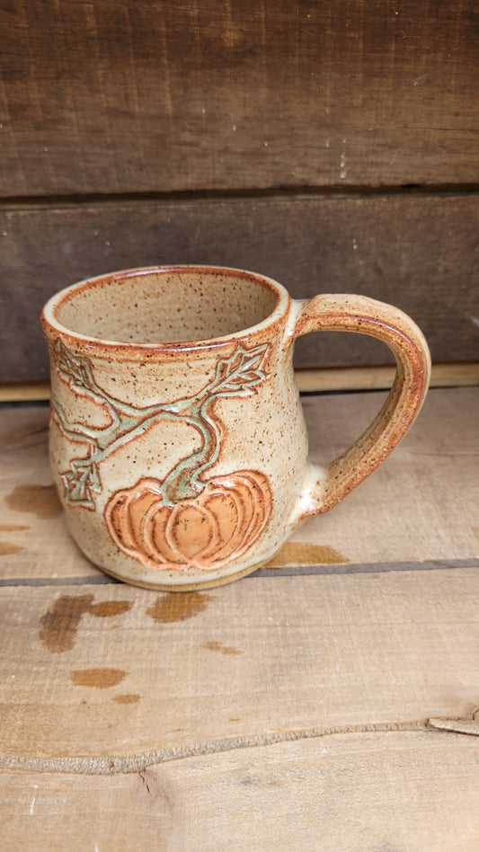 Mountain Thrown Pumpkin Vine Mug 13oz