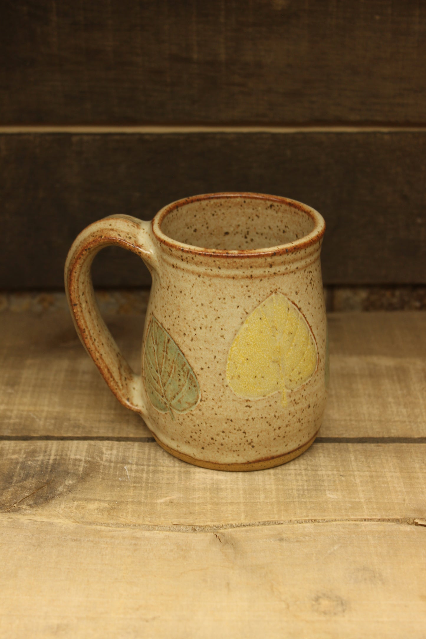 Mountain Thrown Aspen Leaves Mug 14oz