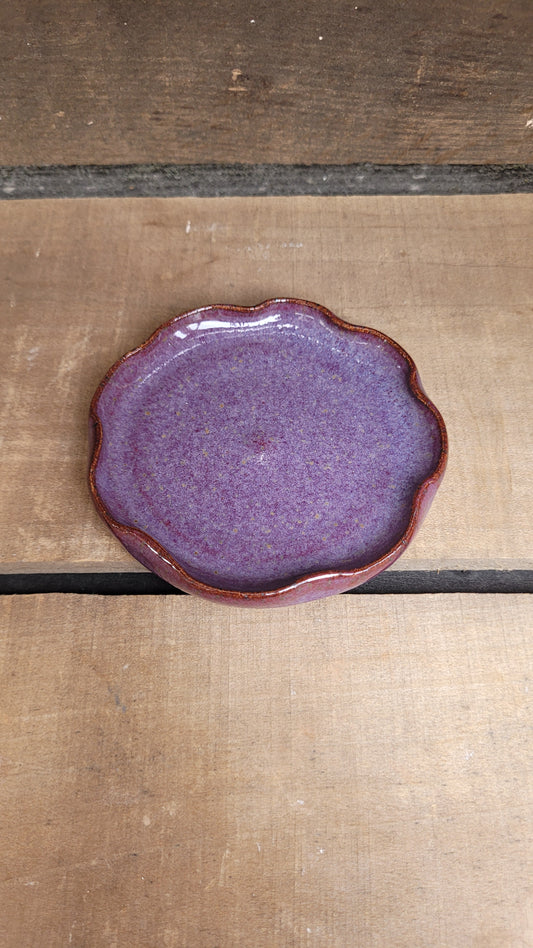 Purple Fluted Mini Spoonrest