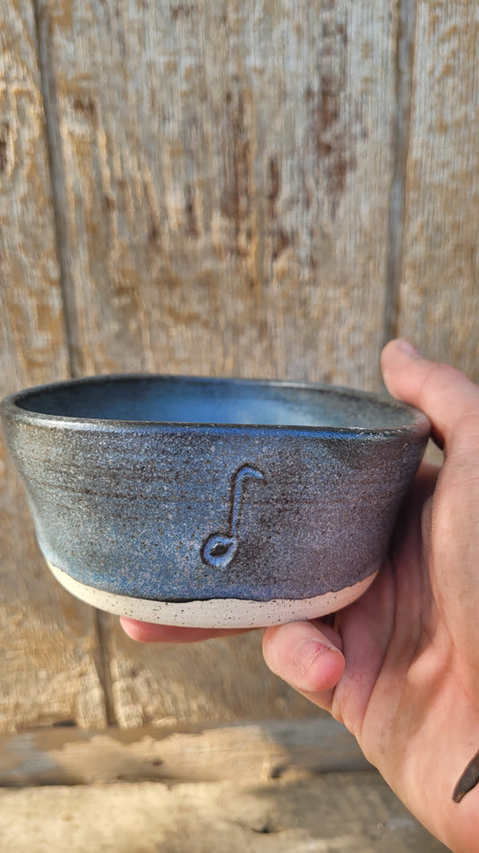 Steel Gray Wheelthrown Pick Bowl