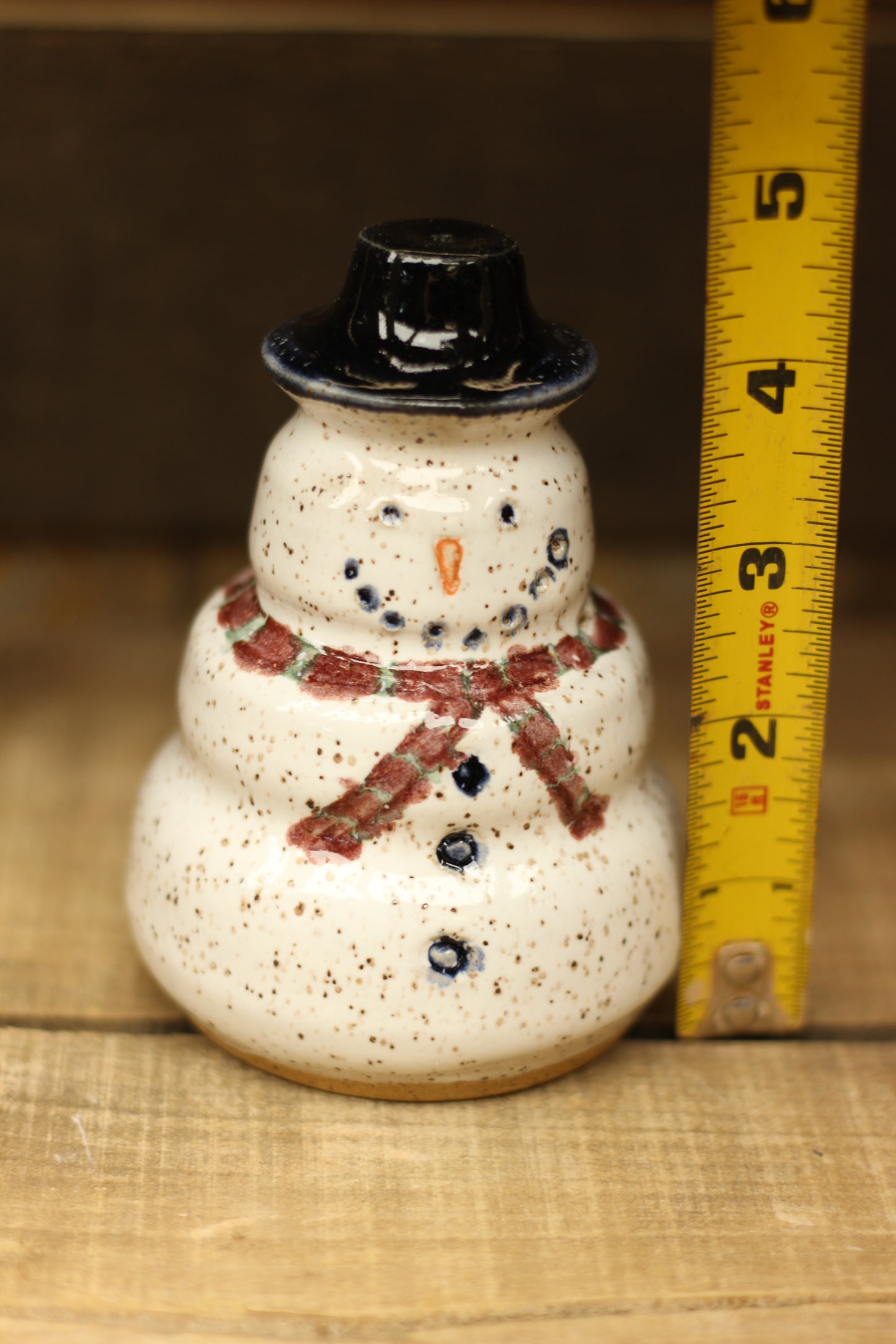 Wheelthrown Hollow Snowman
