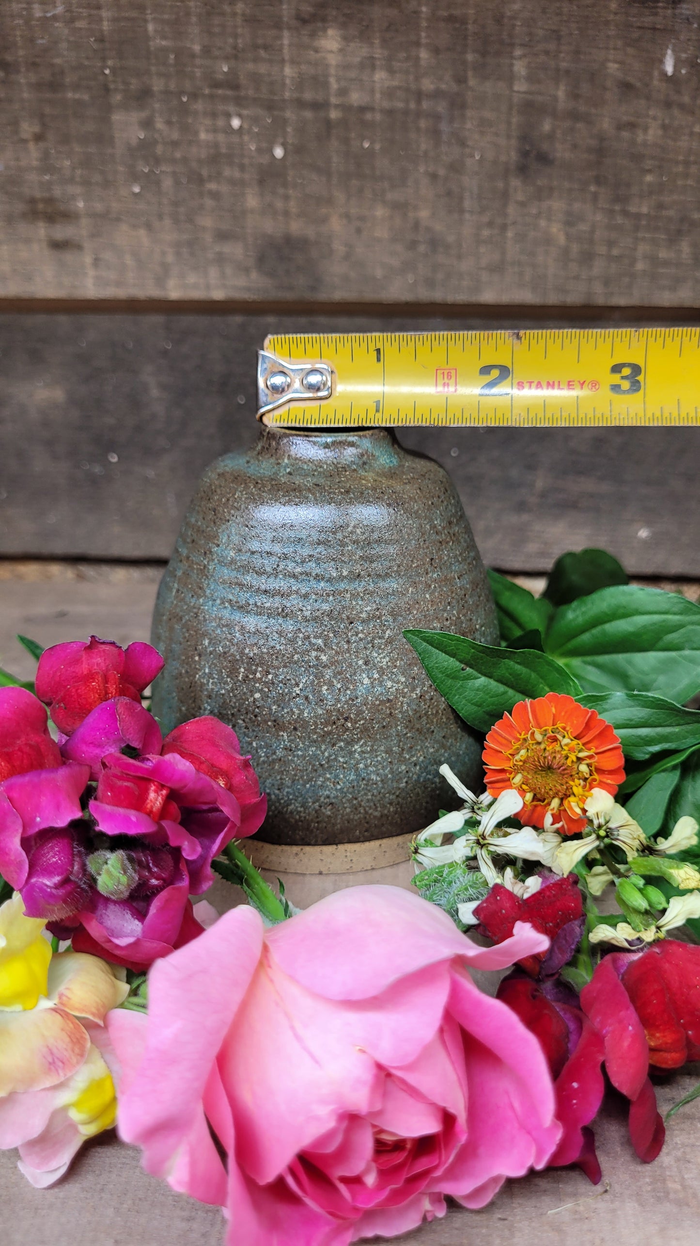 Rustic Green Bud Vase