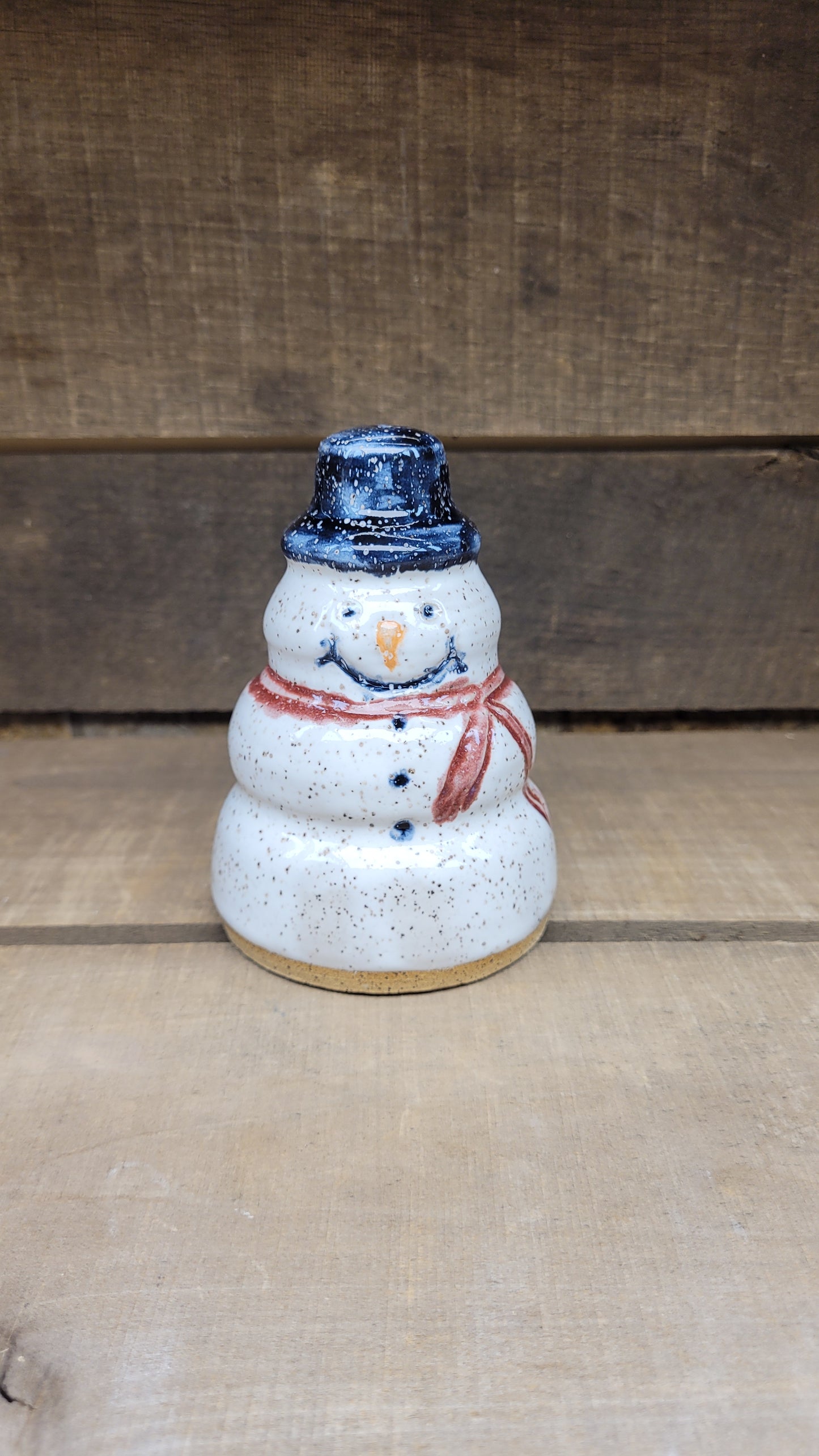 Wheelthrown Hollow Snowman #1
