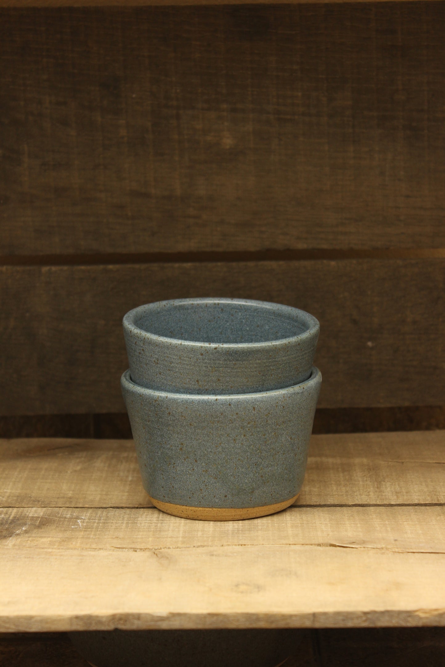 Set of 2 Satin Oribe Wheelthrown Ramekins