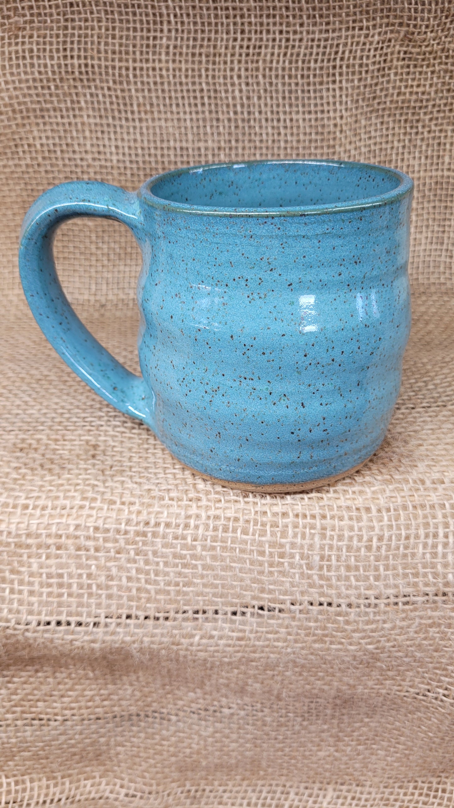 Turquoise Wheelthrown Bubble Mug 17oz