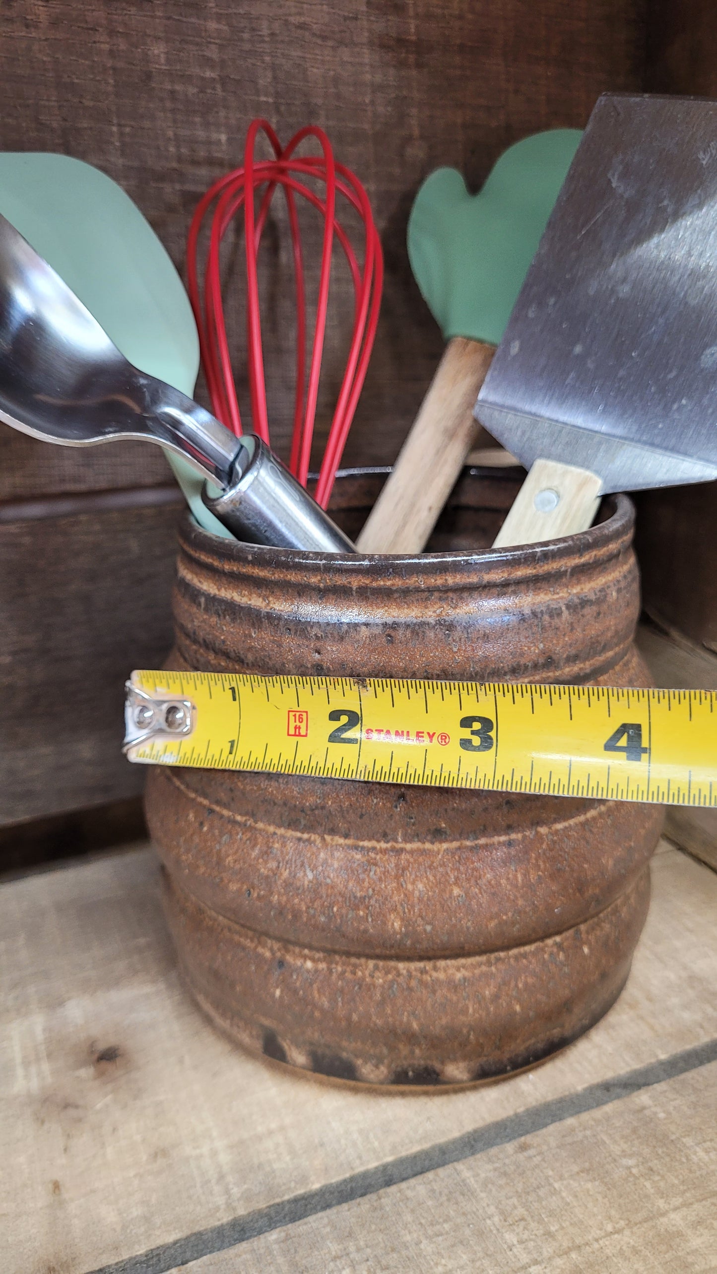 Cacao Bubble Mini Utensil Crock
