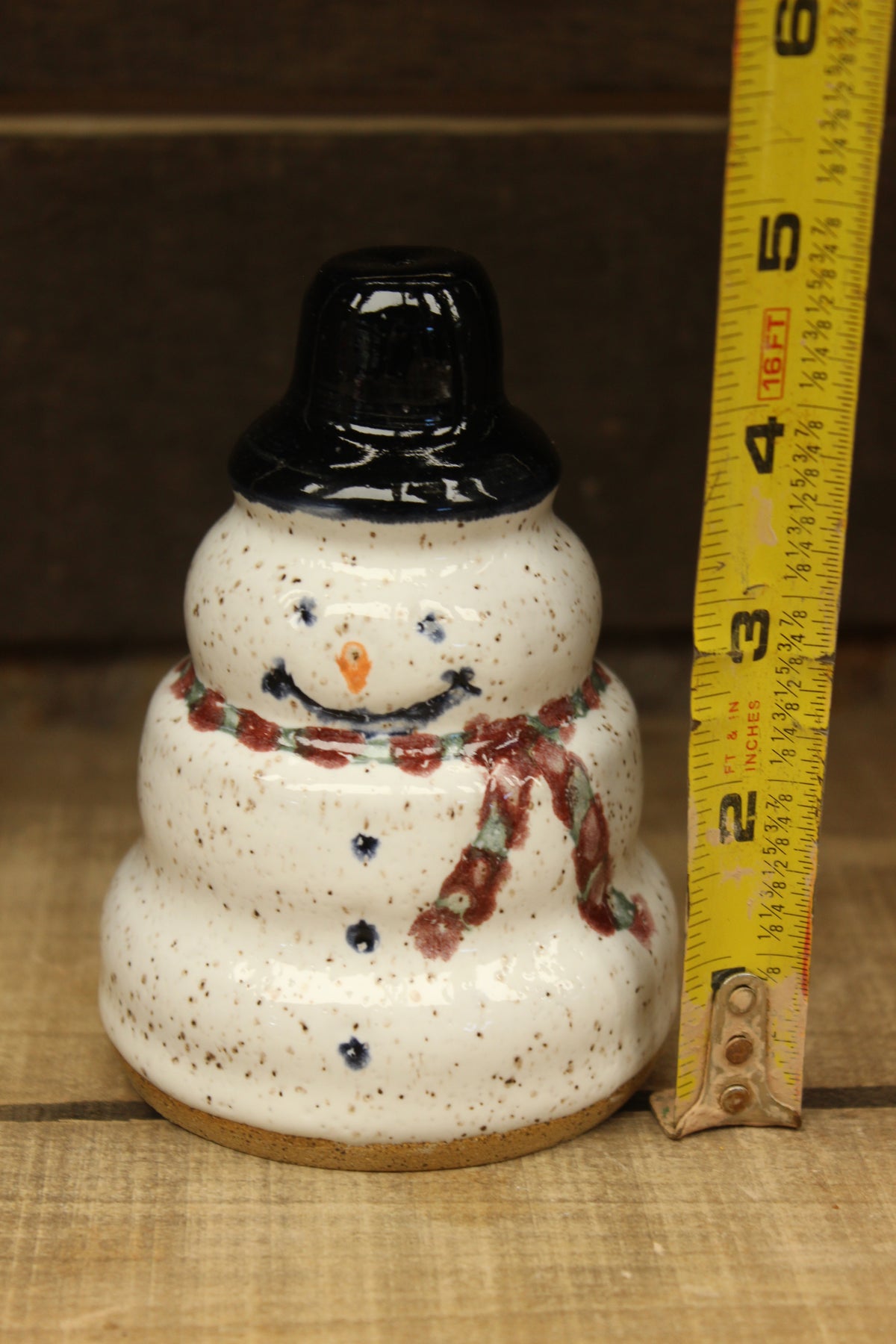Wheelthrown Hollow Snowman