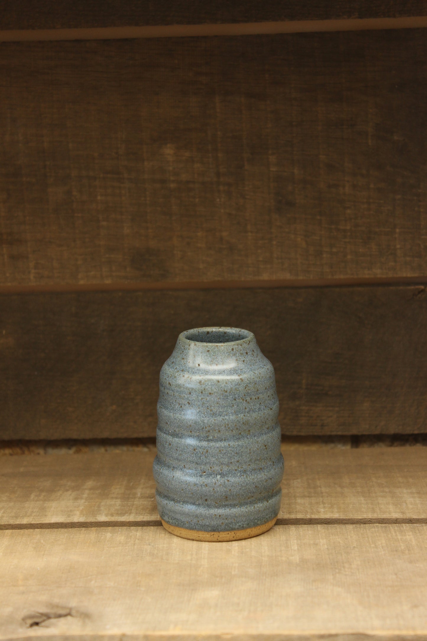 Small Speckled Blue Bubble Vase