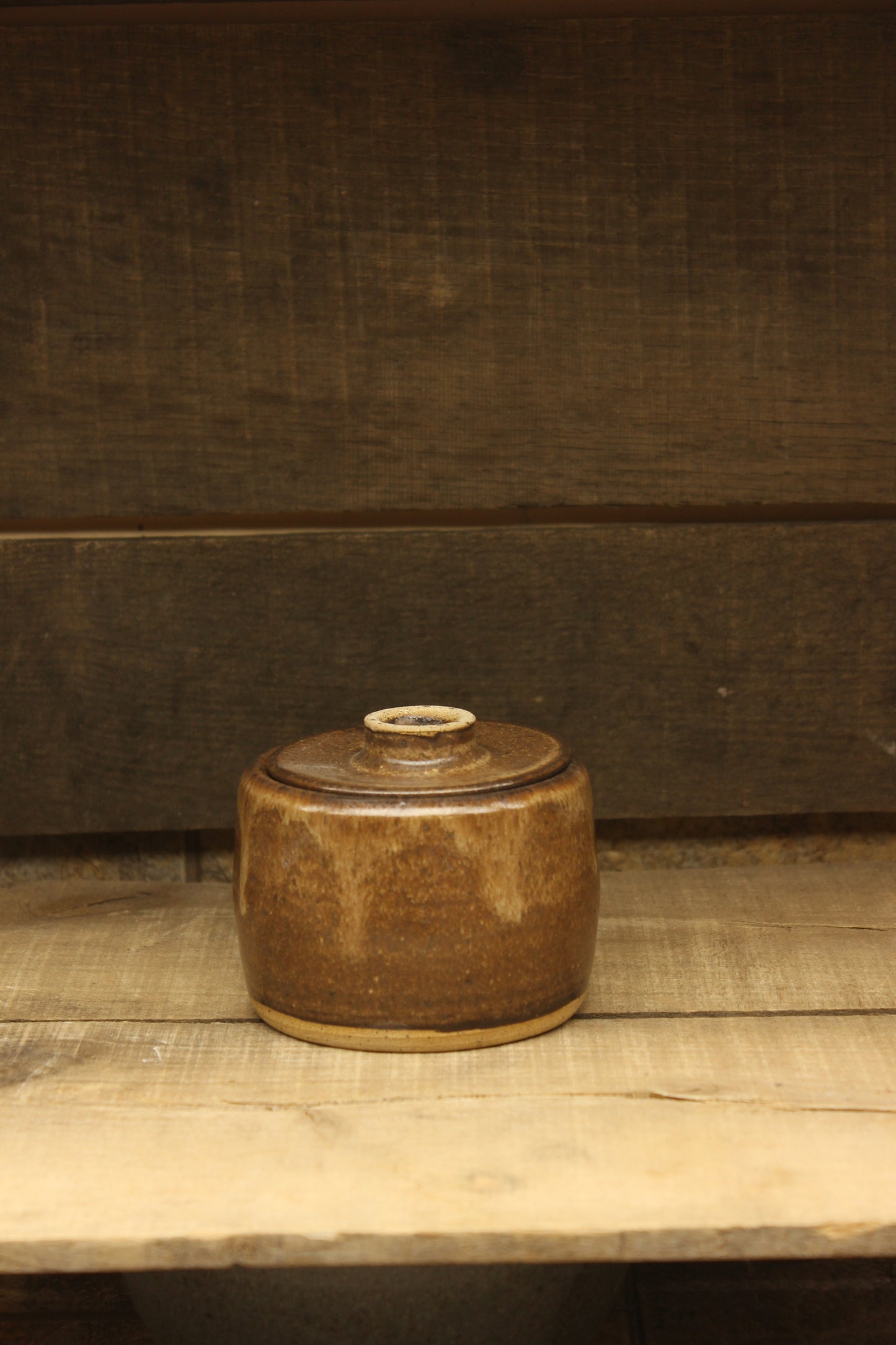Cacao Wheelthrown Salt Cellar
