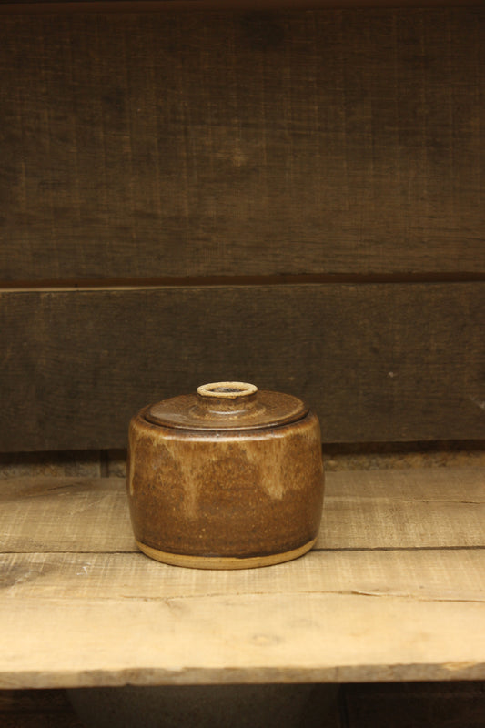 Cacao Wheelthrown Salt Cellar