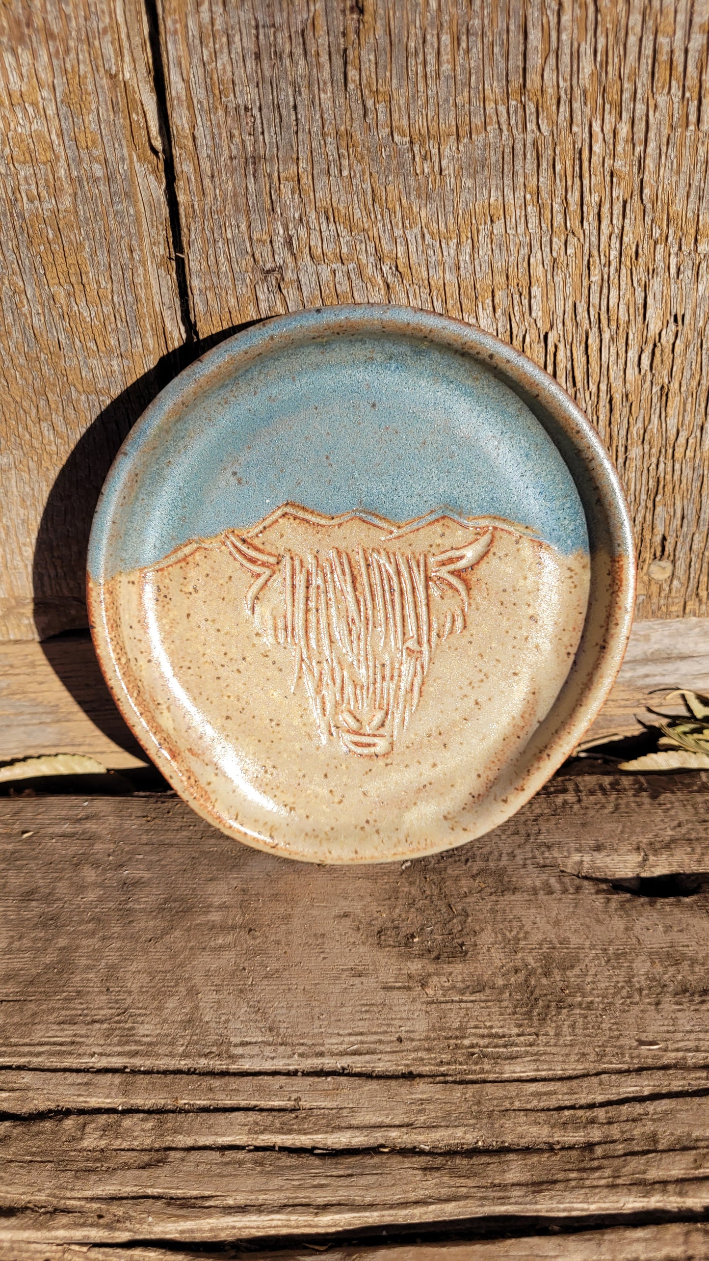 Handcarved Highlander Mountain Wheelthrown Spoonrest