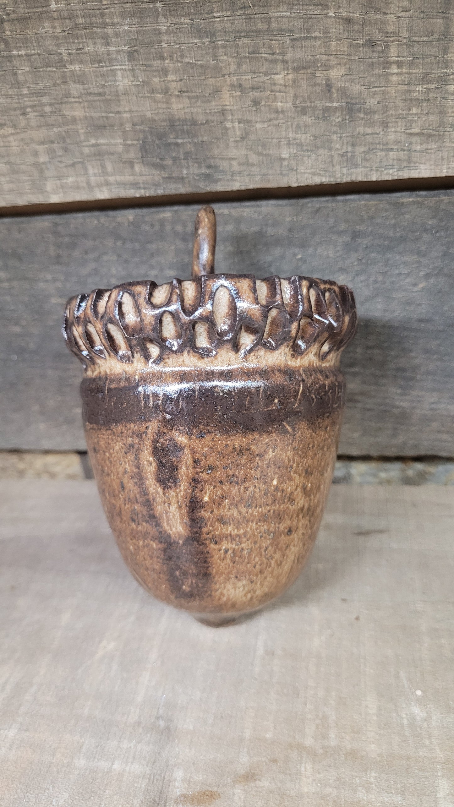 Cacao Wheelthrown Hollow Acorn 25-824