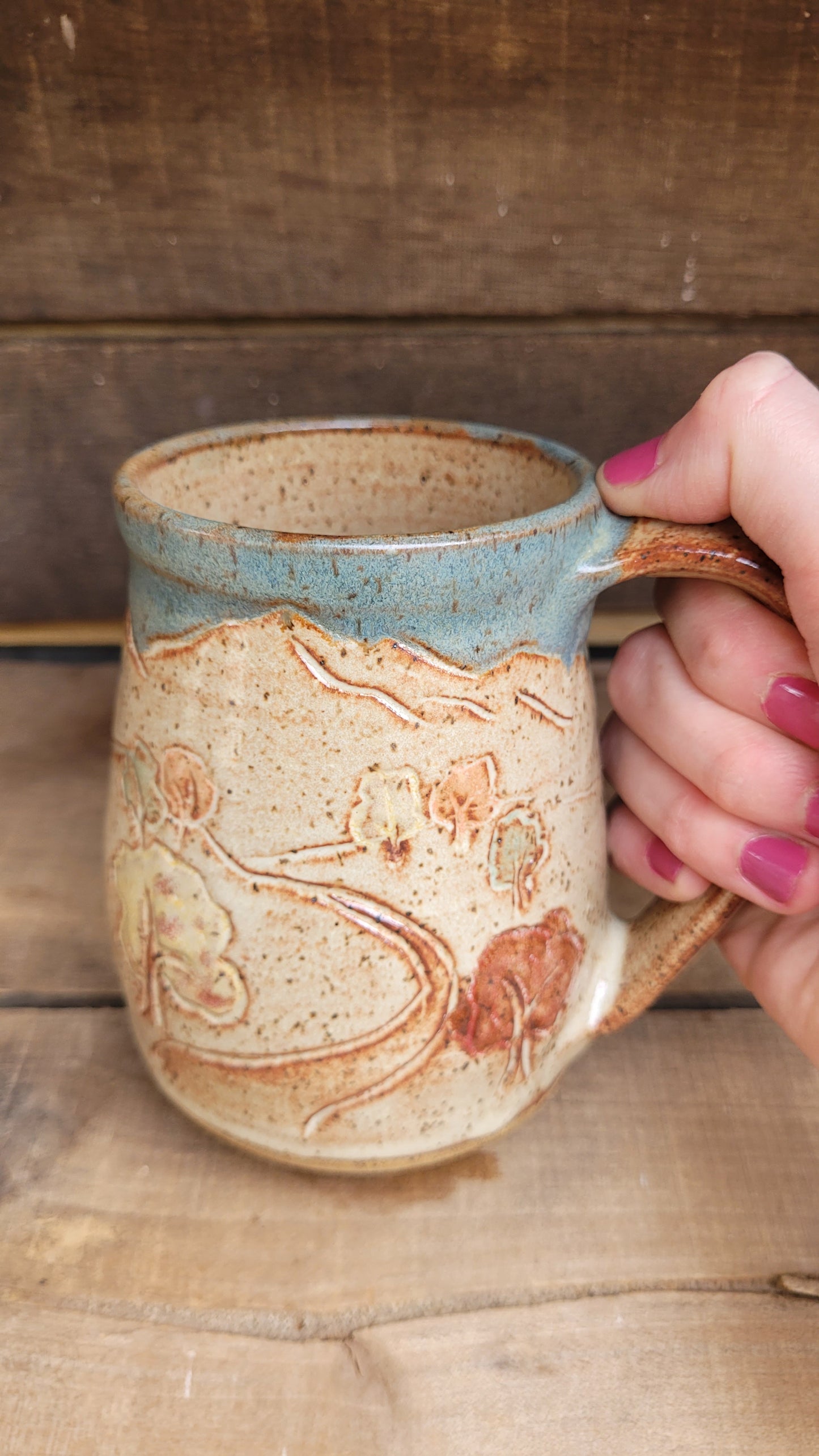 Mountain Thrown Autumn Color Mug #1 18oz