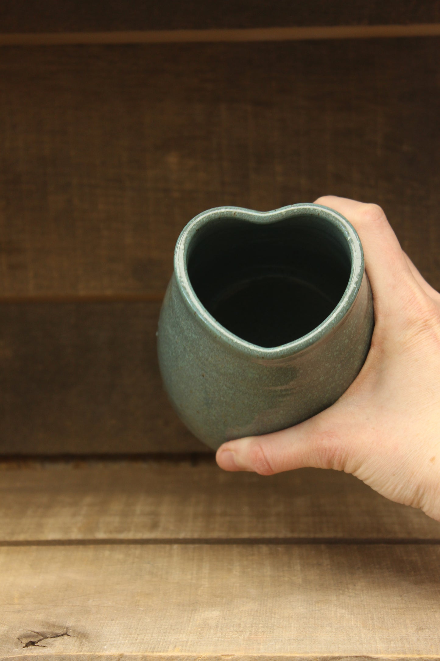 Turquoise Heart Tumbler/Vase