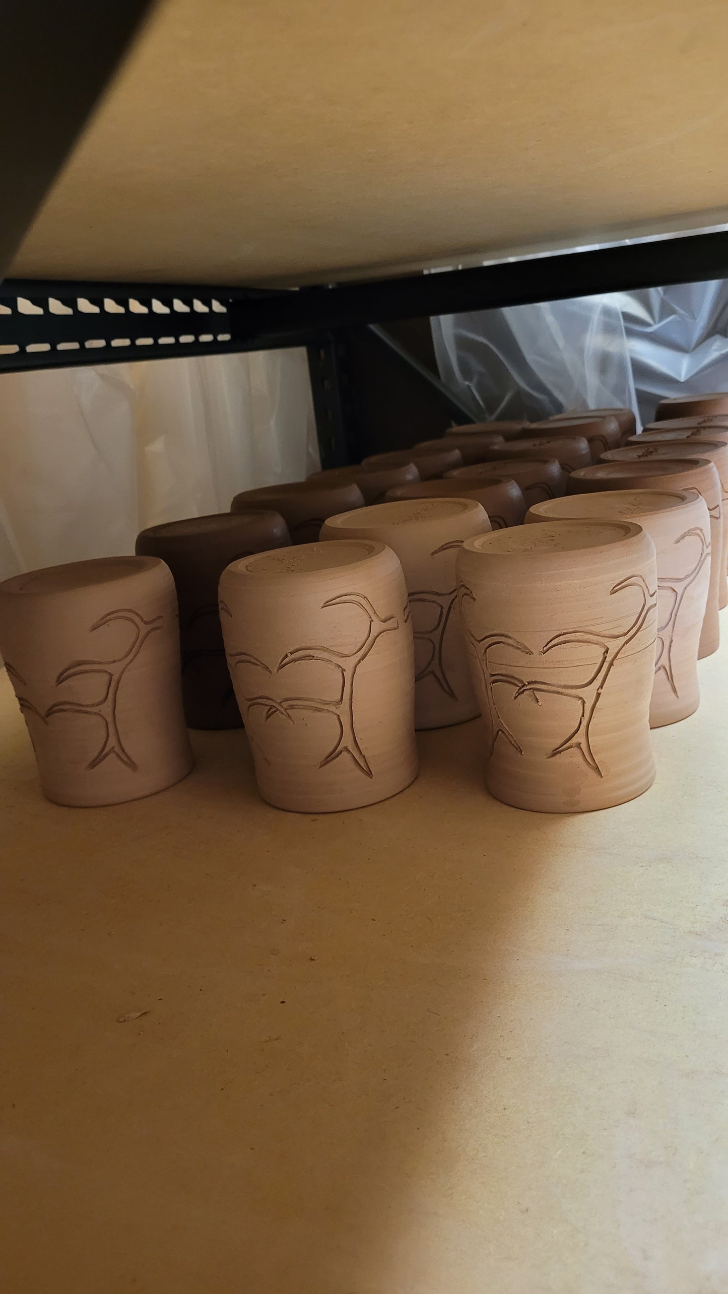 April Mountain Thrown Antler Tumblers