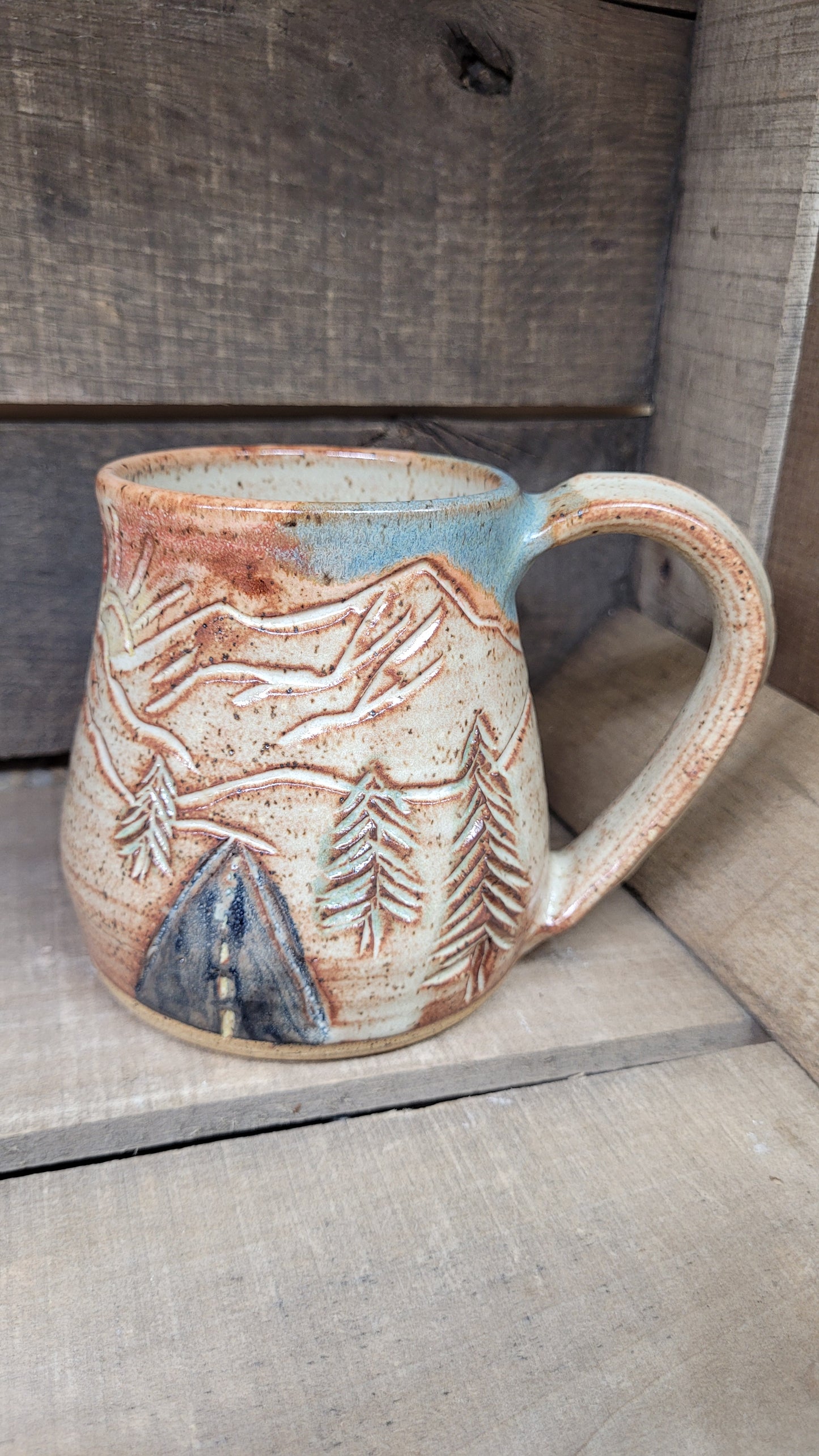 Road with Mountain Sunset - Chai 15oz