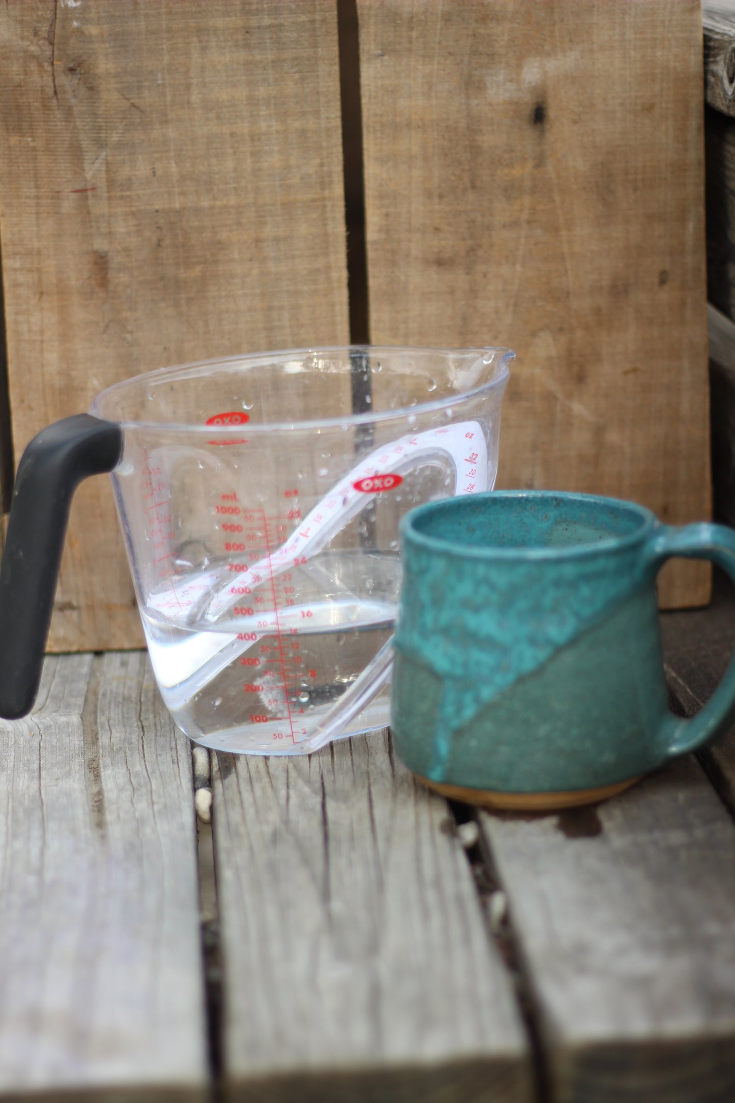 Mountain Thrown Teal Drip Mug 14oz