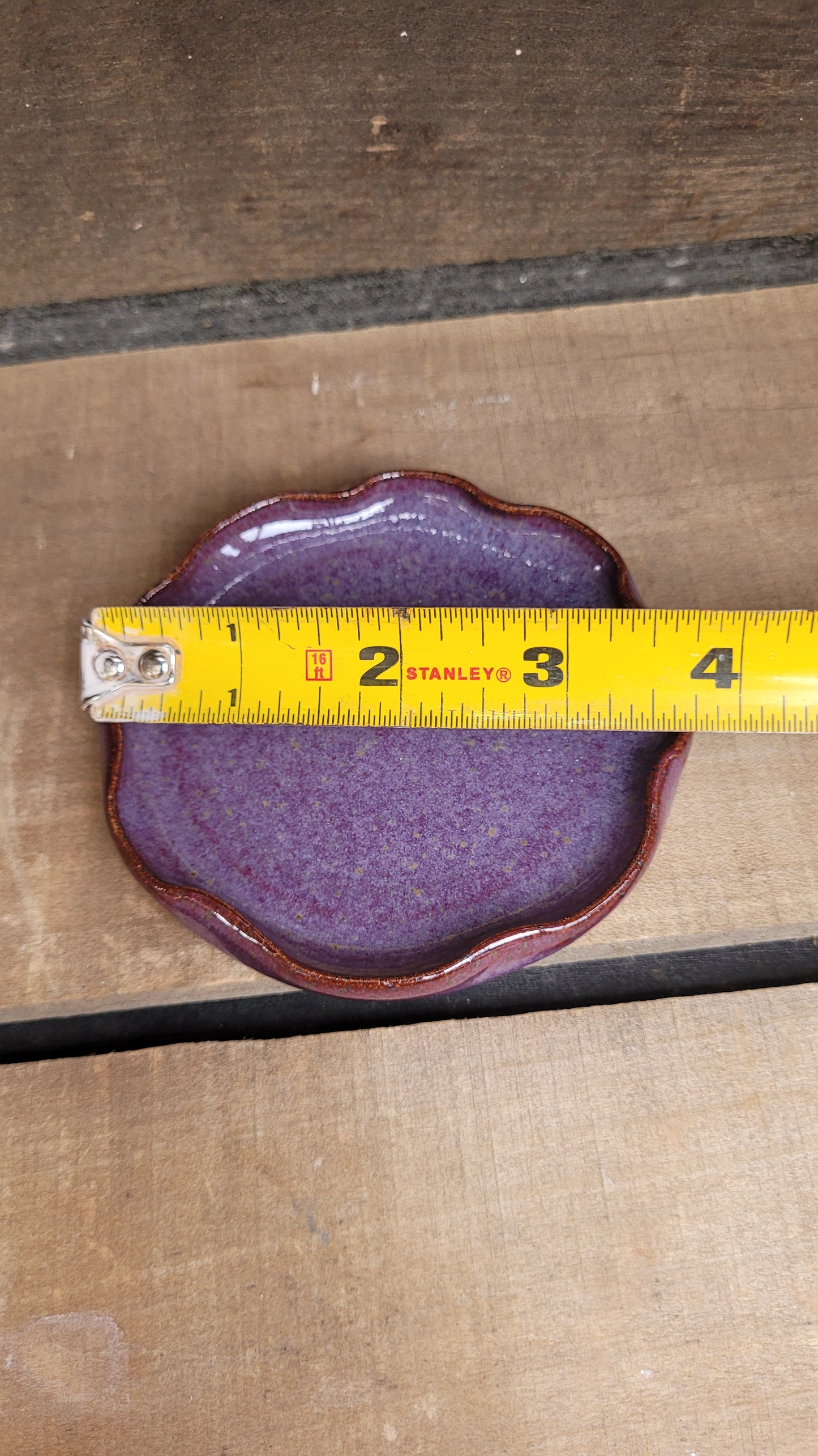 Purple Fluted Mini Spoonrest