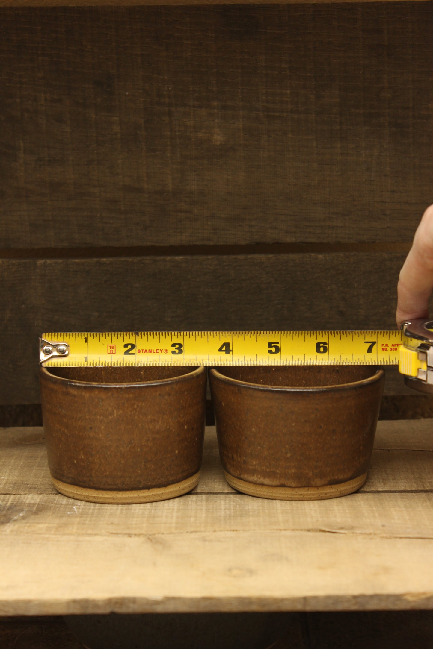 Set of 2 Cacao Wheelthrown Ramekins