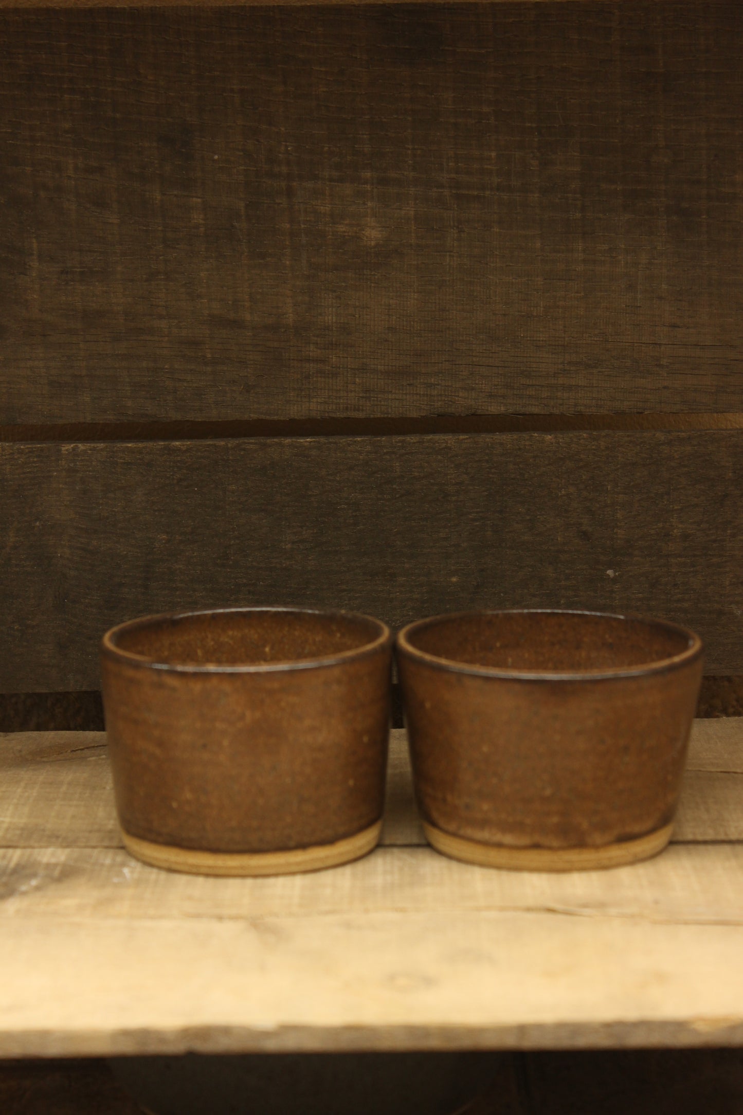 Set of 2 Cacao Wheelthrown Ramekins