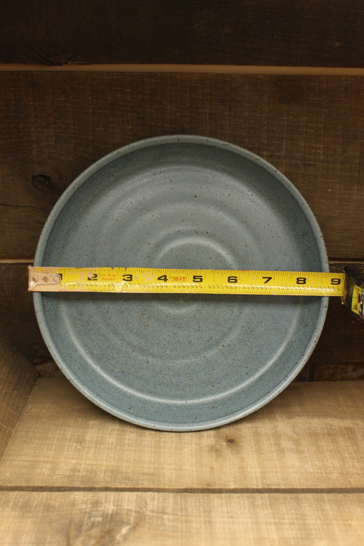 Wheelthrown Blue Swirl Plate