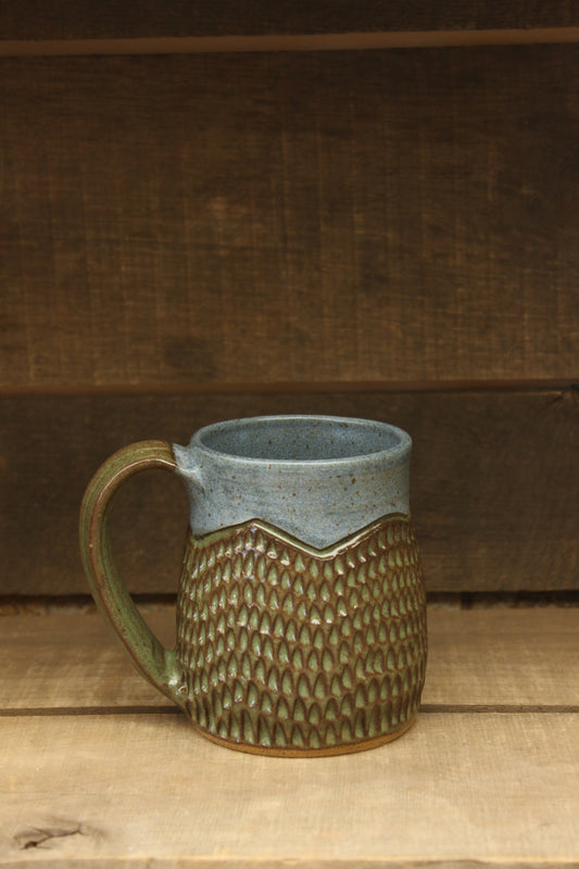 Mountain Thrown Textured Forest Mountain Mug 16oz #1