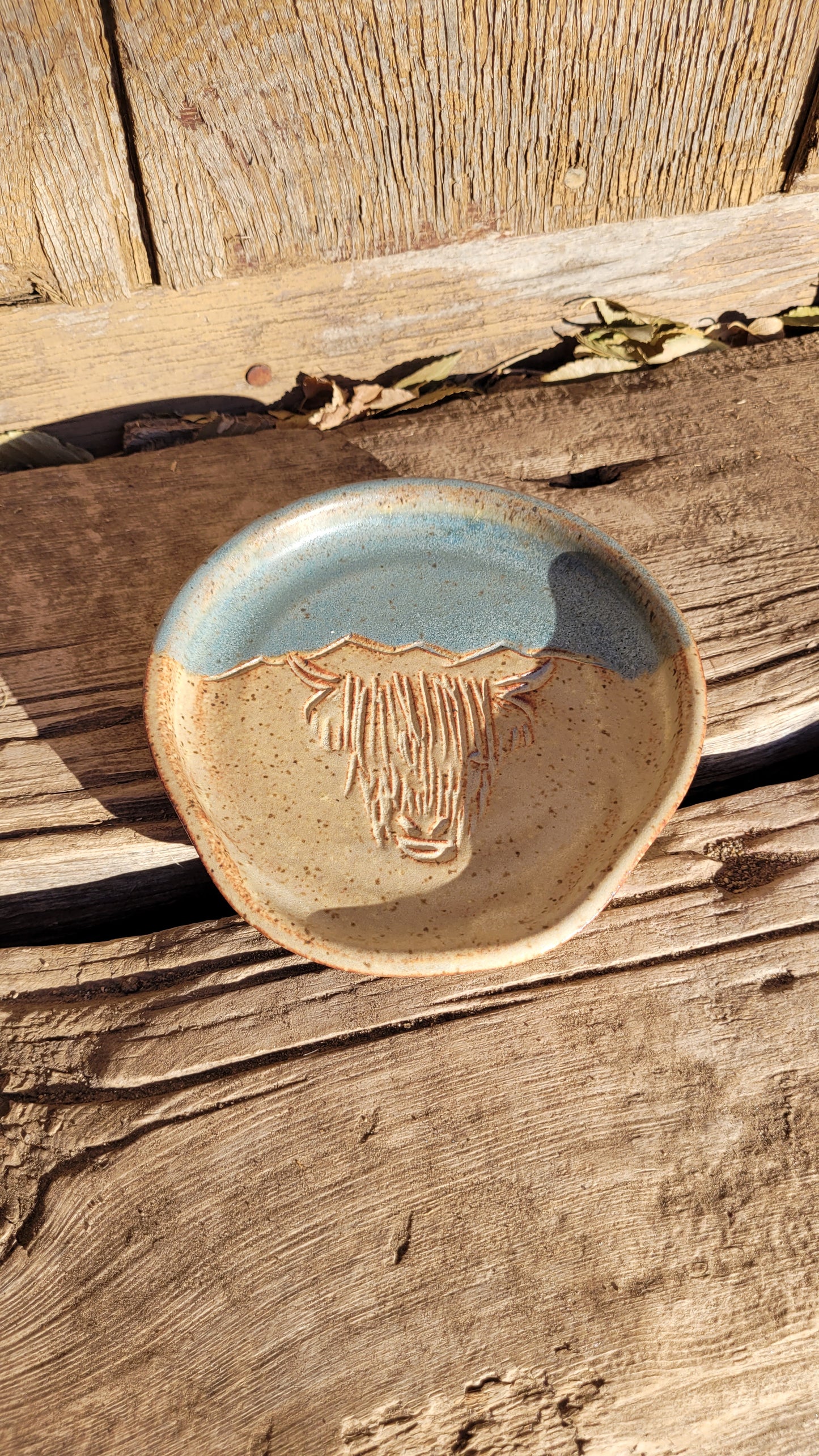 Handcarved Highlander Mountain Wheelthrown Spoonrest