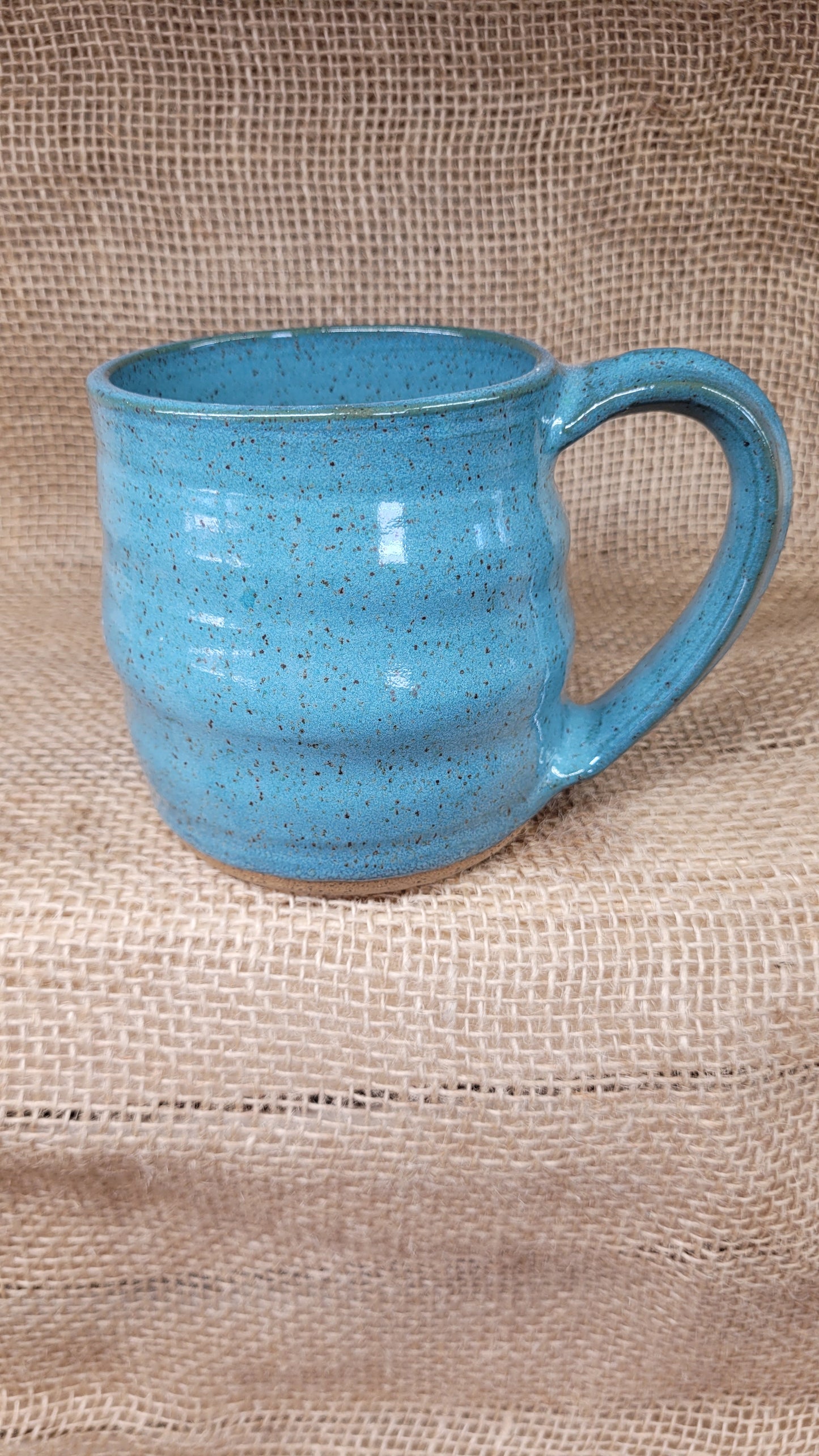 Turquoise Wheelthrown Bubble Mug 17oz