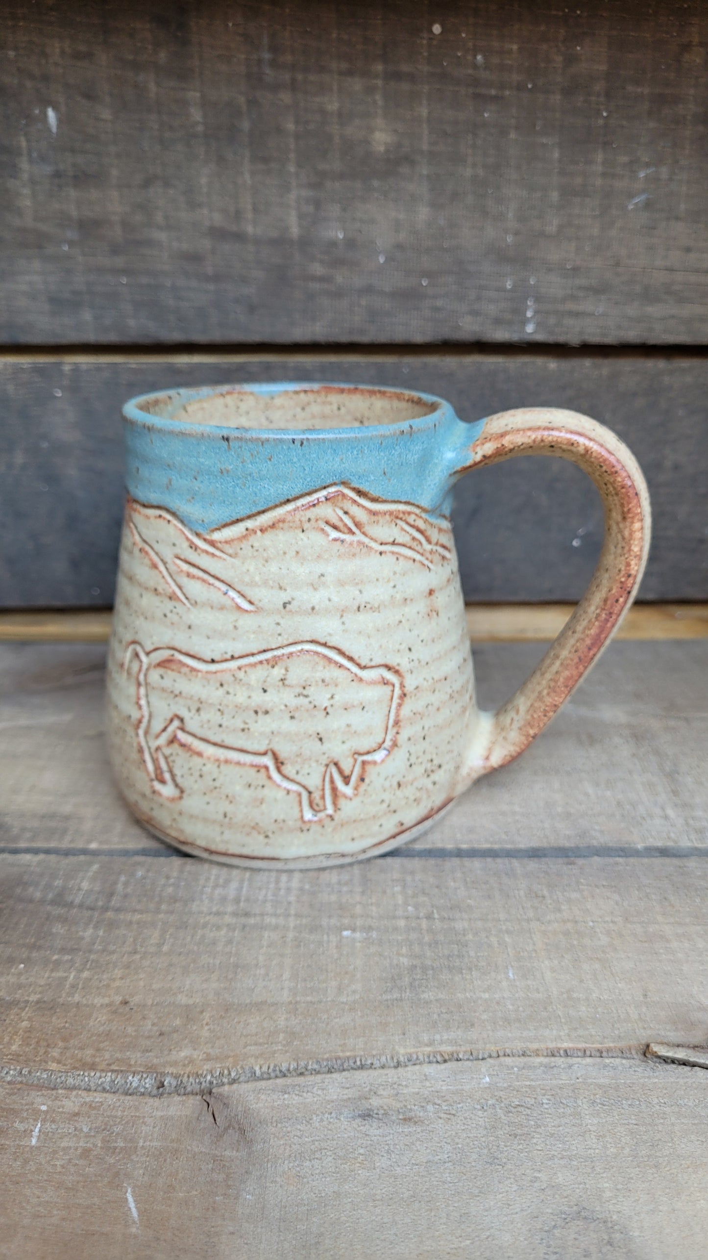 Mountain Thrown Buffalo Mountain Mug #2 14oz