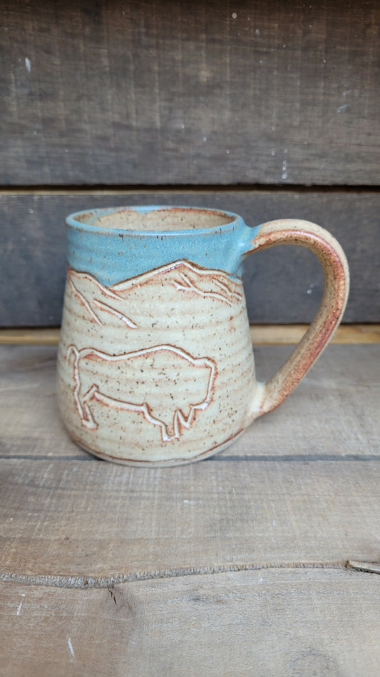Mountain Thrown Buffalo Mountain Mug #2 14oz